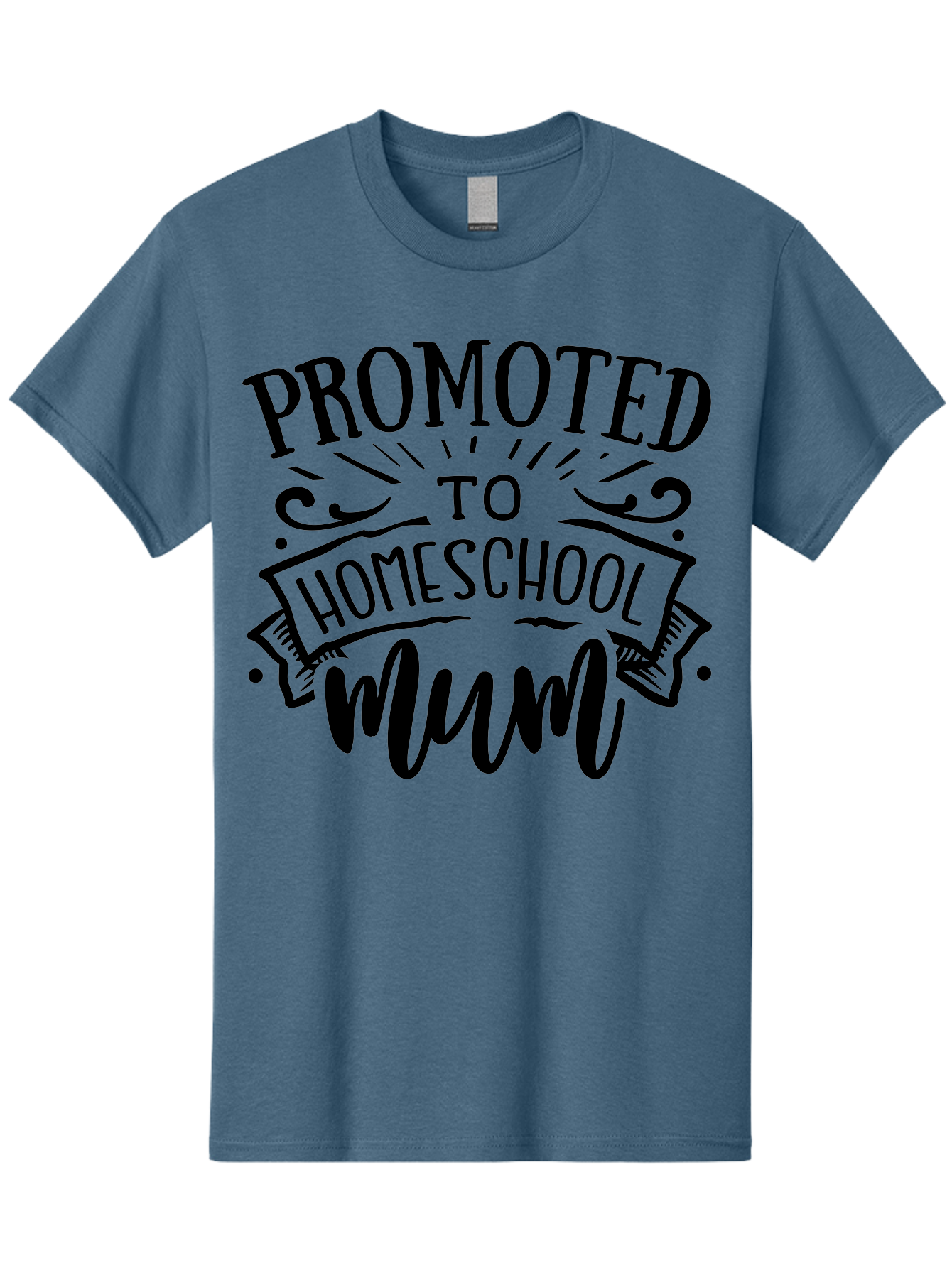 Promoted-To-Homeschool-Mum-1 Men'S Graphic Tee, 100% Cotton, Comfortable Casual Summer Wear, Machine Washable, Homeschool Mum, Mom Life, Parenting, Education, Homeschooling, Funny Quote, Humorous Design, Mom Quote, Inspirational Quote Aab419