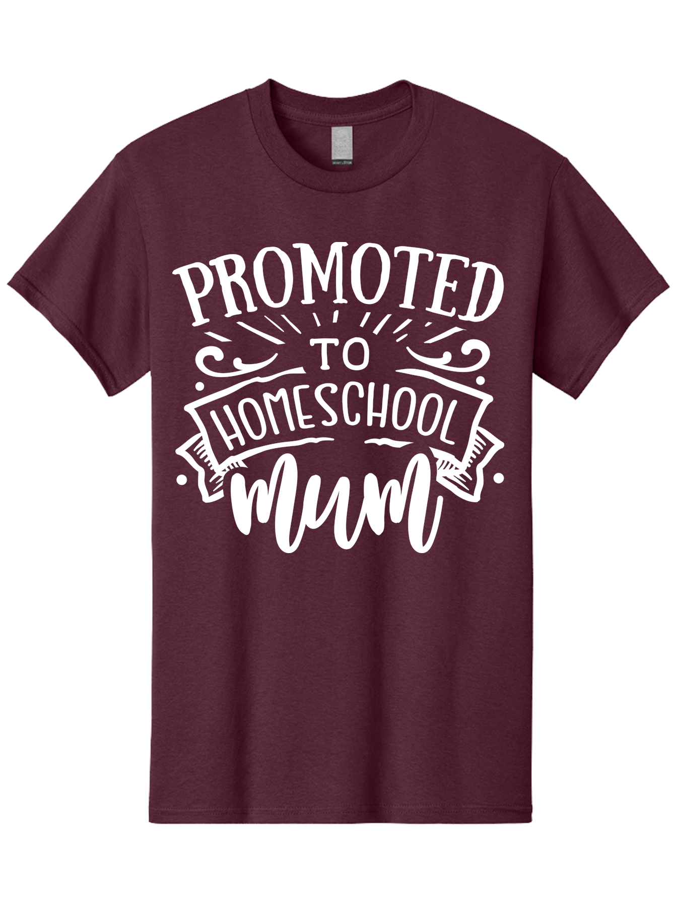 Promoted-To-Homeschool-Mum Men'S Graphic Tee, 100% Cotton, Comfortable Casual Summer Wear, Machine Washable, Homeschool Mom, Promoted To Homeschool Mum, Homeschooling, Mom Life, Parenting, Education, Funny Quote, Humorous Saying Aab420