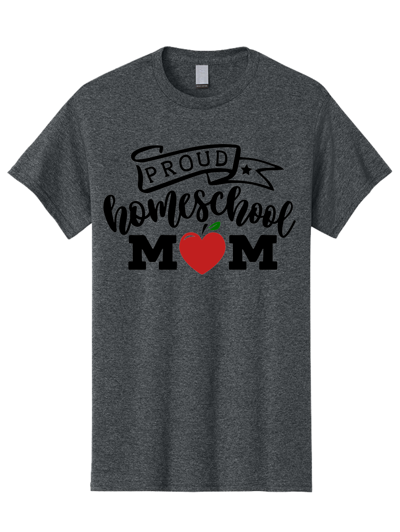 Proud-Homeschool-Mom-3 Men'S Graphic Tee, 100% Cotton, Comfortable Casual Summer Wear, Machine Washable, Homeschool Mom, Proud Parent, Homeschooling, Parenting, Education, Apple, Mother, Proud Homeschool Mom, Family, Love Aab423