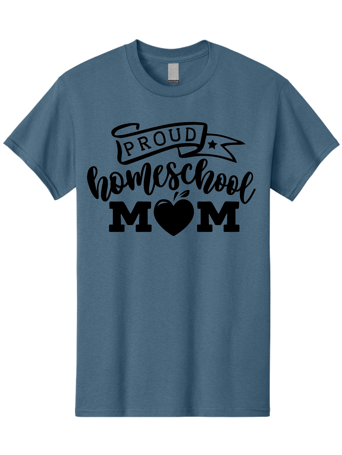 Proud-Homeschool-Mom Men'S Graphic Tee, 100% Cotton, Comfortable Casual Summer Wear, Machine Washable, Homeschool Mom, Proud Parent, Apple Of My Eye, Home Education, Parenting Pride, Mom Love, Education Support, Heart Of The Home Aab424