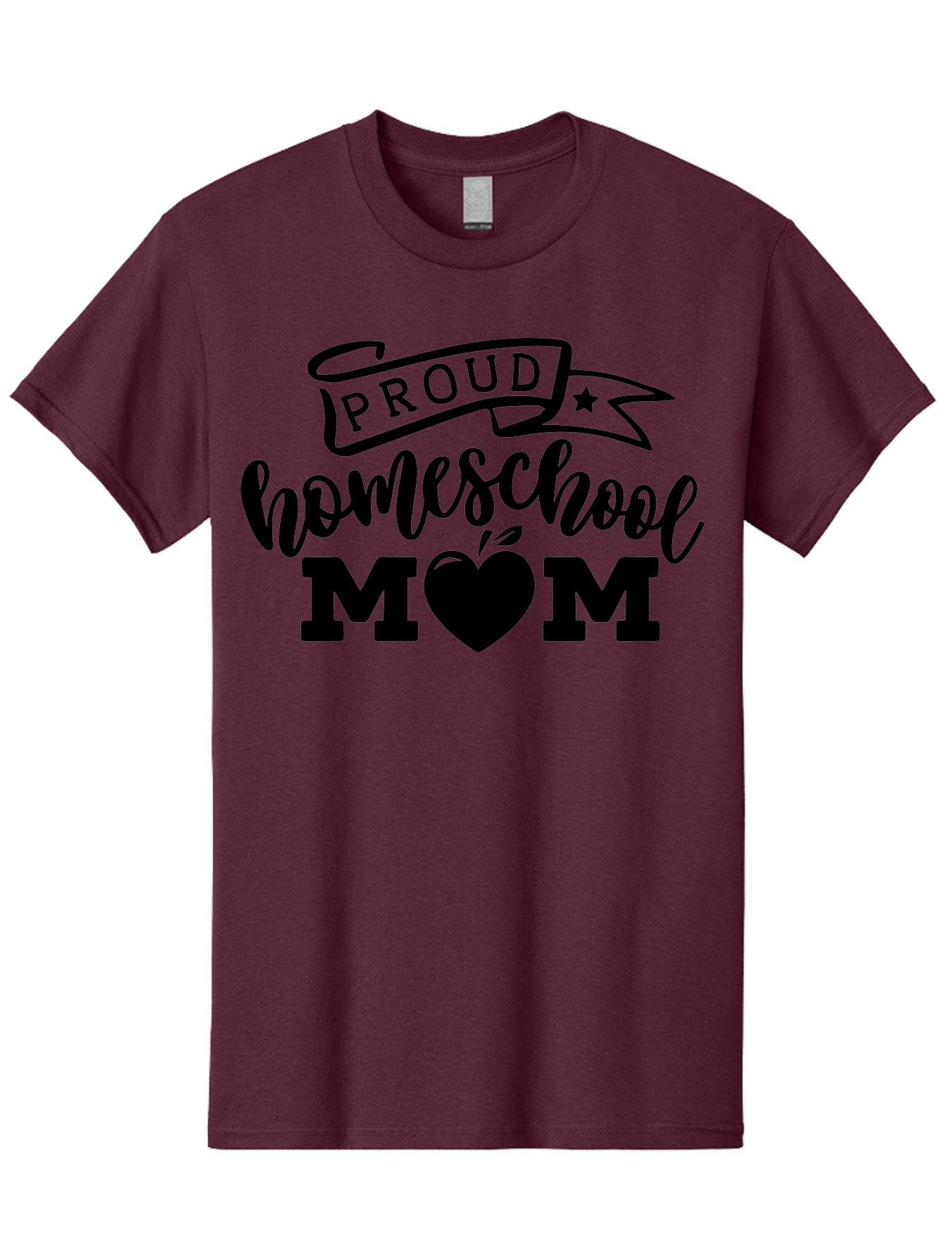 Proud-Homeschool-Mom Men'S Graphic Tee, 100% Cotton, Comfortable Casual Summer Wear, Machine Washable, Homeschool Mom, Proud Parent, Apple Of My Eye, Home Education, Parenting Pride, Mom Love, Education Support, Heart Of The Home Aab424