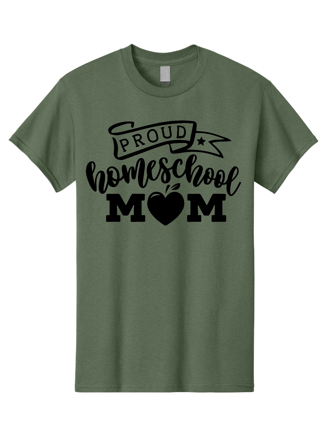 Proud-Homeschool-Mom Men'S Graphic Tee, 100% Cotton, Comfortable Casual Summer Wear, Machine Washable, Homeschool Mom, Proud Parent, Apple Of My Eye, Home Education, Parenting Pride, Mom Love, Education Support, Heart Of The Home Aab424
