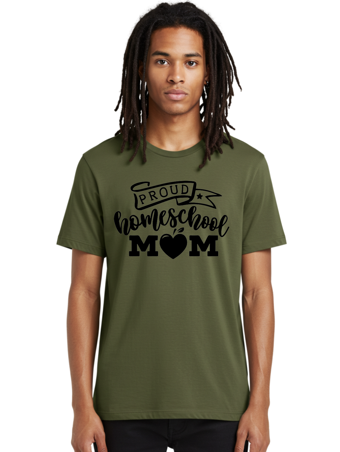 Proud-Homeschool-Mom Men'S Graphic Tee, 100% Cotton, Comfortable Casual Summer Wear, Machine Washable, Homeschool Mom, Proud Parent, Apple Of My Eye, Home Education, Parenting Pride, Mom Love, Education Support, Heart Of The Home Aab424
