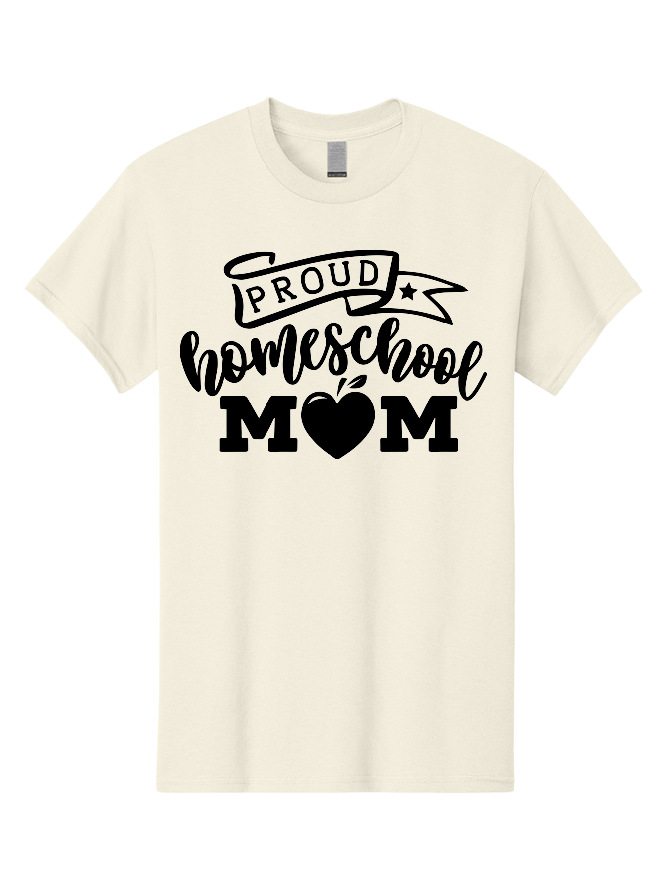 Proud-Homeschool-Mom Men'S Graphic Tee, 100% Cotton, Comfortable Casual Summer Wear, Machine Washable, Homeschool Mom, Proud Parent, Apple Of My Eye, Home Education, Parenting Pride, Mom Love, Education Support, Heart Of The Home Aab424