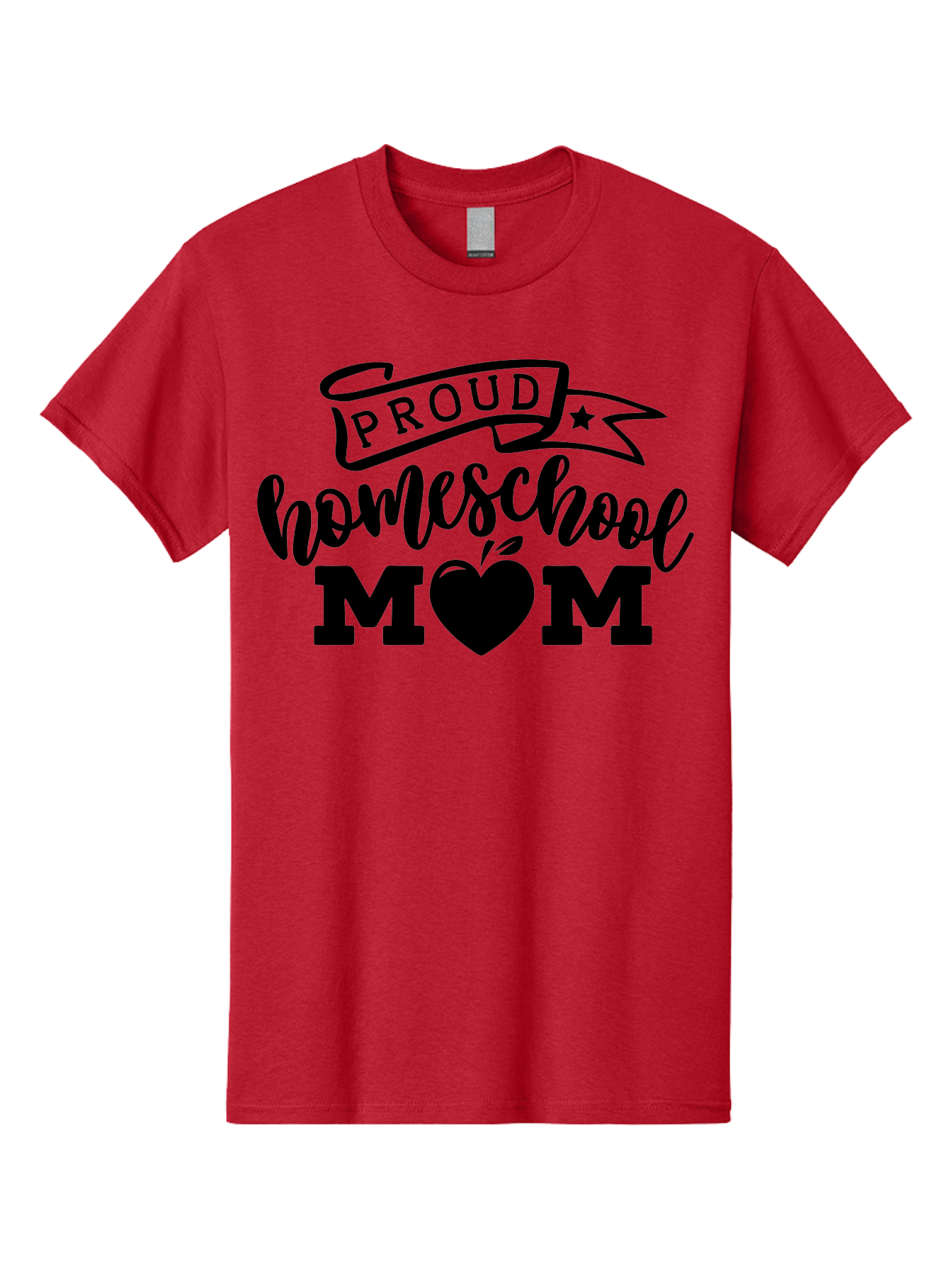 Proud-Homeschool-Mom Men'S Graphic Tee, 100% Cotton, Comfortable Casual Summer Wear, Machine Washable, Homeschool Mom, Proud Parent, Apple Of My Eye, Home Education, Parenting Pride, Mom Love, Education Support, Heart Of The Home Aab424
