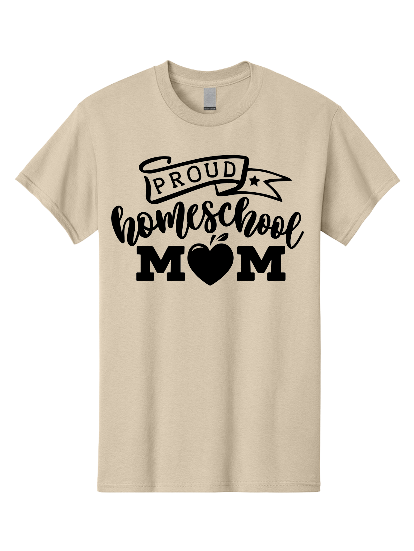 Proud-Homeschool-Mom Men'S Graphic Tee, 100% Cotton, Comfortable Casual Summer Wear, Machine Washable, Homeschool Mom, Proud Parent, Apple Of My Eye, Home Education, Parenting Pride, Mom Love, Education Support, Heart Of The Home Aab424