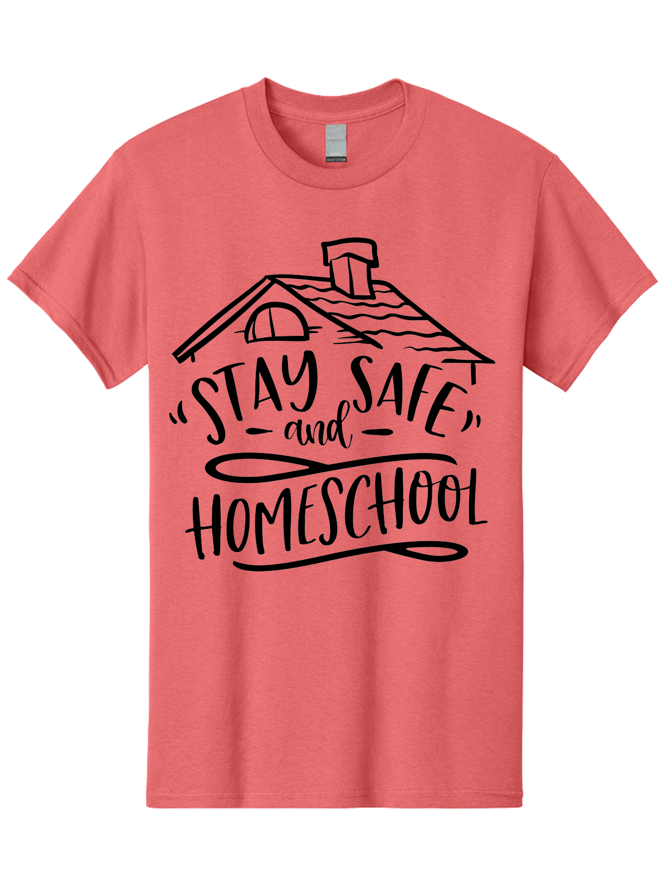 Stay-Safe-And-Homeschool-1 Men'S Graphic Tee, 100% Cotton, Comfortable Casual Summer Wear, Machine Washable, Homeschooling, Online Learning, Stay Safe, Home Education, Virtual Classroom, Homeschool Resources, Education At Home, Aab430
