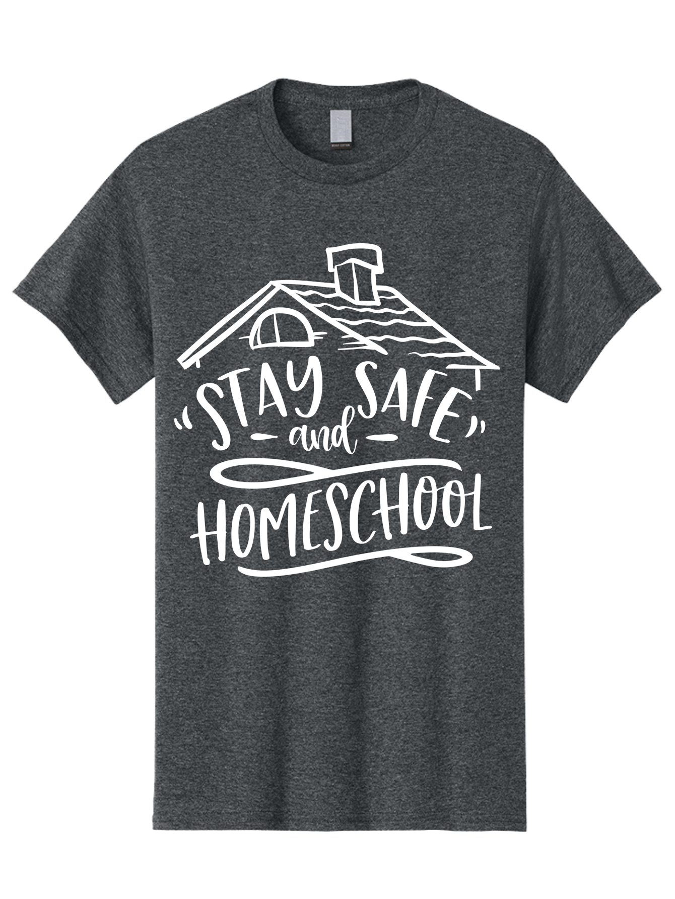 Stay-Safe-And-Homeschool Men'S Graphic Tee, 100% Cotton, Comfortable Casual Summer Wear, Machine Washable, Stay Safe, Homeschool, Online Learning, Home Education, Safe Learning Environment, Homeschooling Resources, Home Schooling Aab431