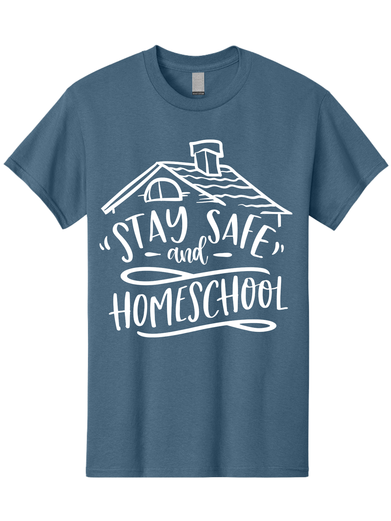 Stay-Safe-And-Homeschool Men'S Graphic Tee, 100% Cotton, Comfortable Casual Summer Wear, Machine Washable, Stay Safe, Homeschool, Online Learning, Home Education, Safe Learning Environment, Homeschooling Resources, Home Schooling Aab431