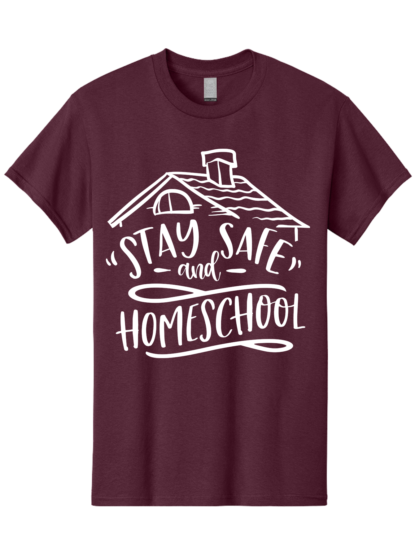 Stay-Safe-And-Homeschool Men'S Graphic Tee, 100% Cotton, Comfortable Casual Summer Wear, Machine Washable, Stay Safe, Homeschool, Online Learning, Home Education, Safe Learning Environment, Homeschooling Resources, Home Schooling Aab431