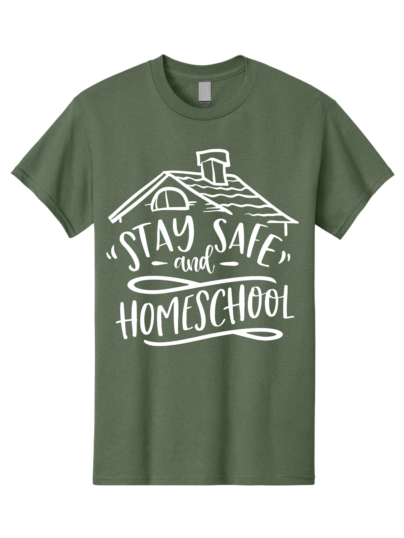 Stay-Safe-And-Homeschool Men'S Graphic Tee, 100% Cotton, Comfortable Casual Summer Wear, Machine Washable, Stay Safe, Homeschool, Online Learning, Home Education, Safe Learning Environment, Homeschooling Resources, Home Schooling Aab431
