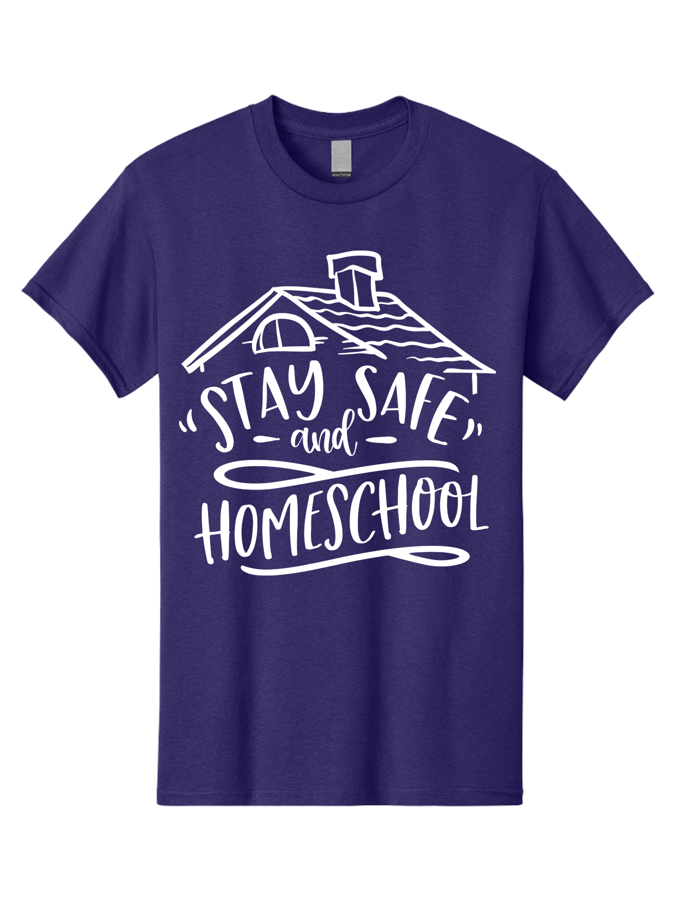 Stay-Safe-And-Homeschool Men'S Graphic Tee, 100% Cotton, Comfortable Casual Summer Wear, Machine Washable, Stay Safe, Homeschool, Online Learning, Home Education, Safe Learning Environment, Homeschooling Resources, Home Schooling Aab431