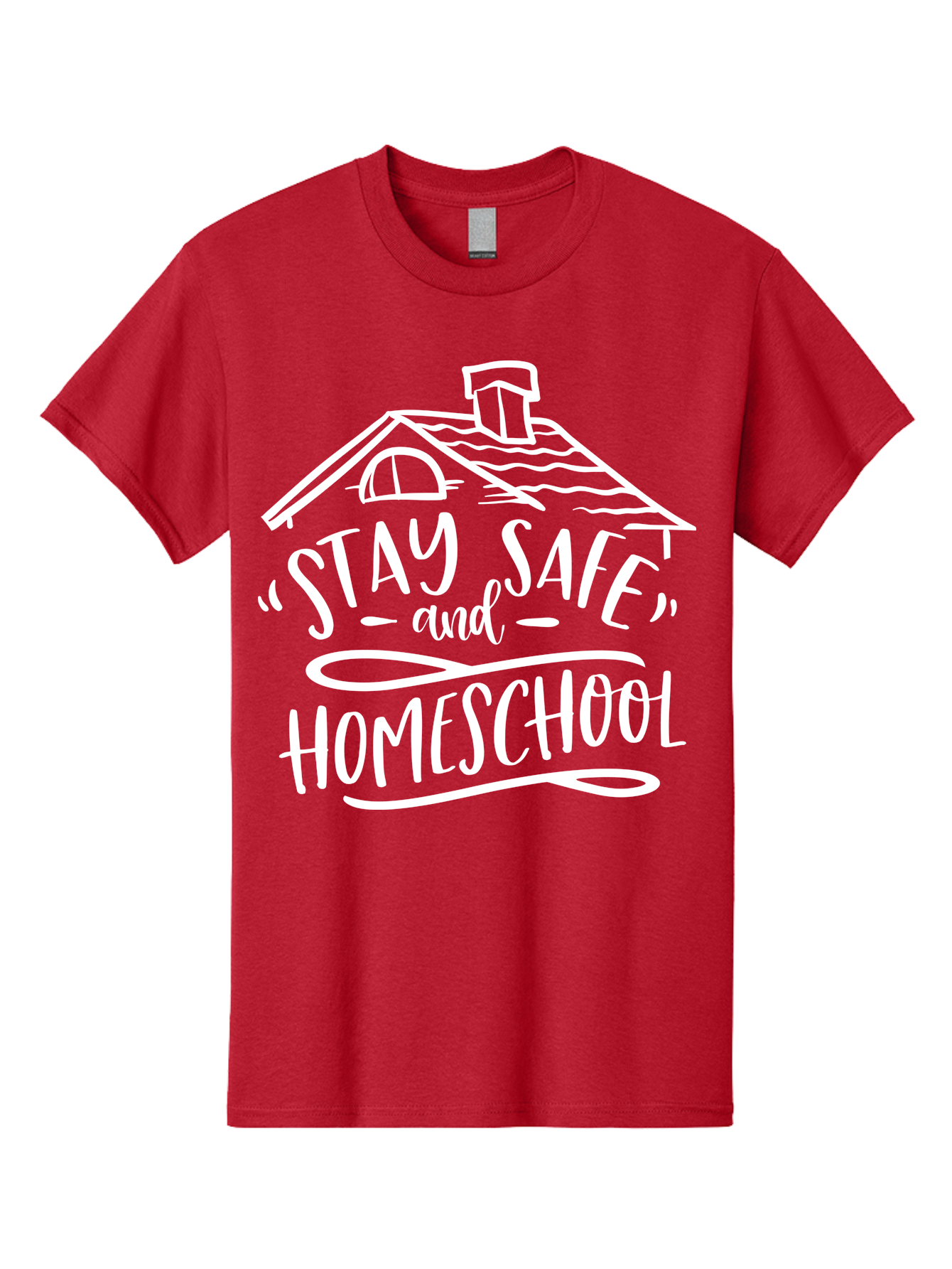 Stay-Safe-And-Homeschool Men'S Graphic Tee, 100% Cotton, Comfortable Casual Summer Wear, Machine Washable, Stay Safe, Homeschool, Online Learning, Home Education, Safe Learning Environment, Homeschooling Resources, Home Schooling Aab431