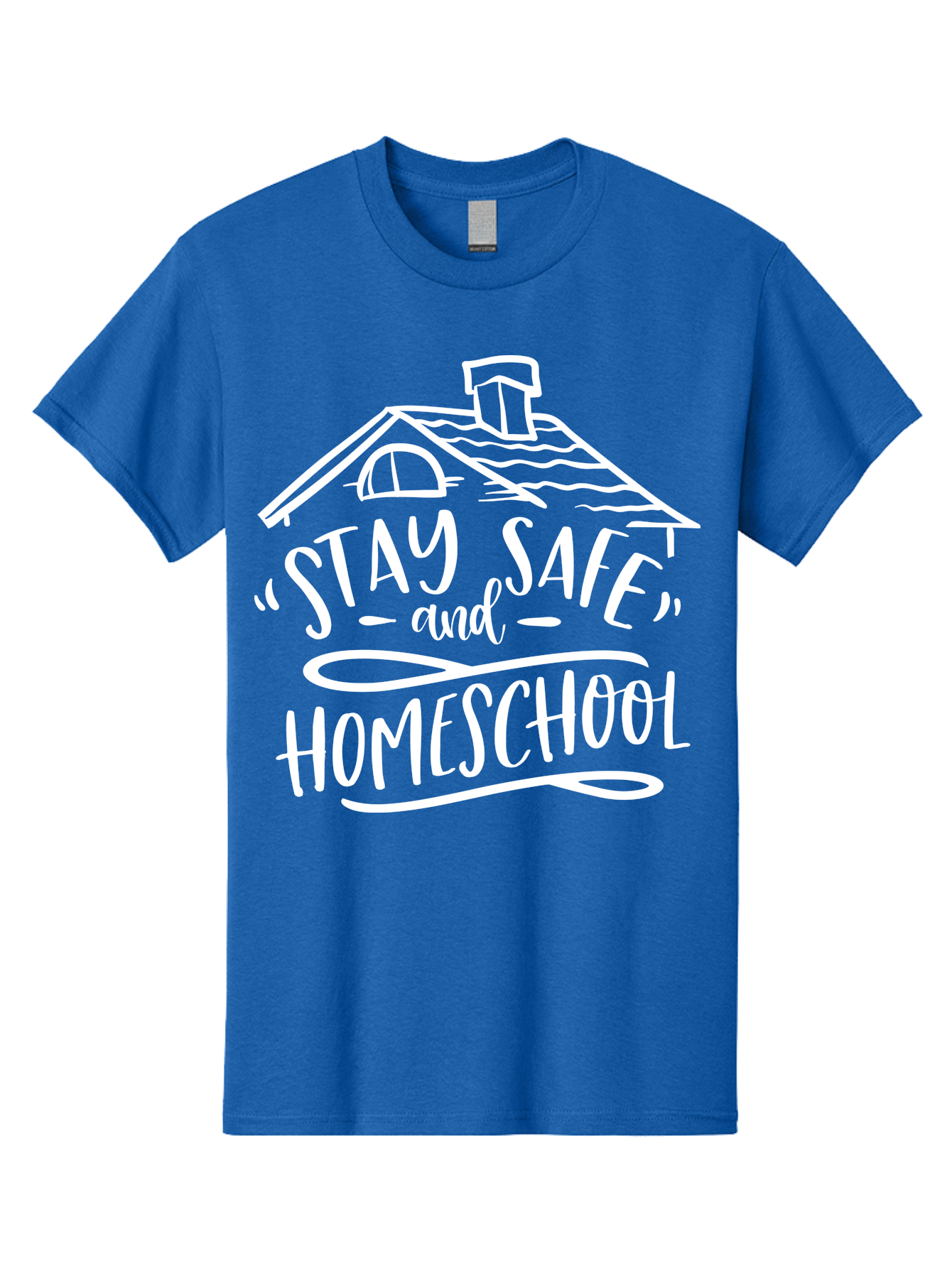 Stay-Safe-And-Homeschool Men'S Graphic Tee, 100% Cotton, Comfortable Casual Summer Wear, Machine Washable, Stay Safe, Homeschool, Online Learning, Home Education, Safe Learning Environment, Homeschooling Resources, Home Schooling Aab431