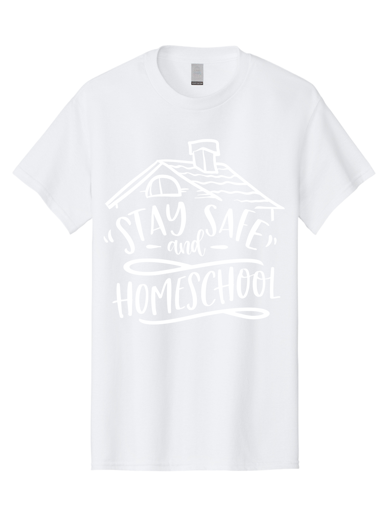 Stay-Safe-And-Homeschool Men'S Graphic Tee, 100% Cotton, Comfortable Casual Summer Wear, Machine Washable, Stay Safe, Homeschool, Online Learning, Home Education, Safe Learning Environment, Homeschooling Resources, Home Schooling Aab431