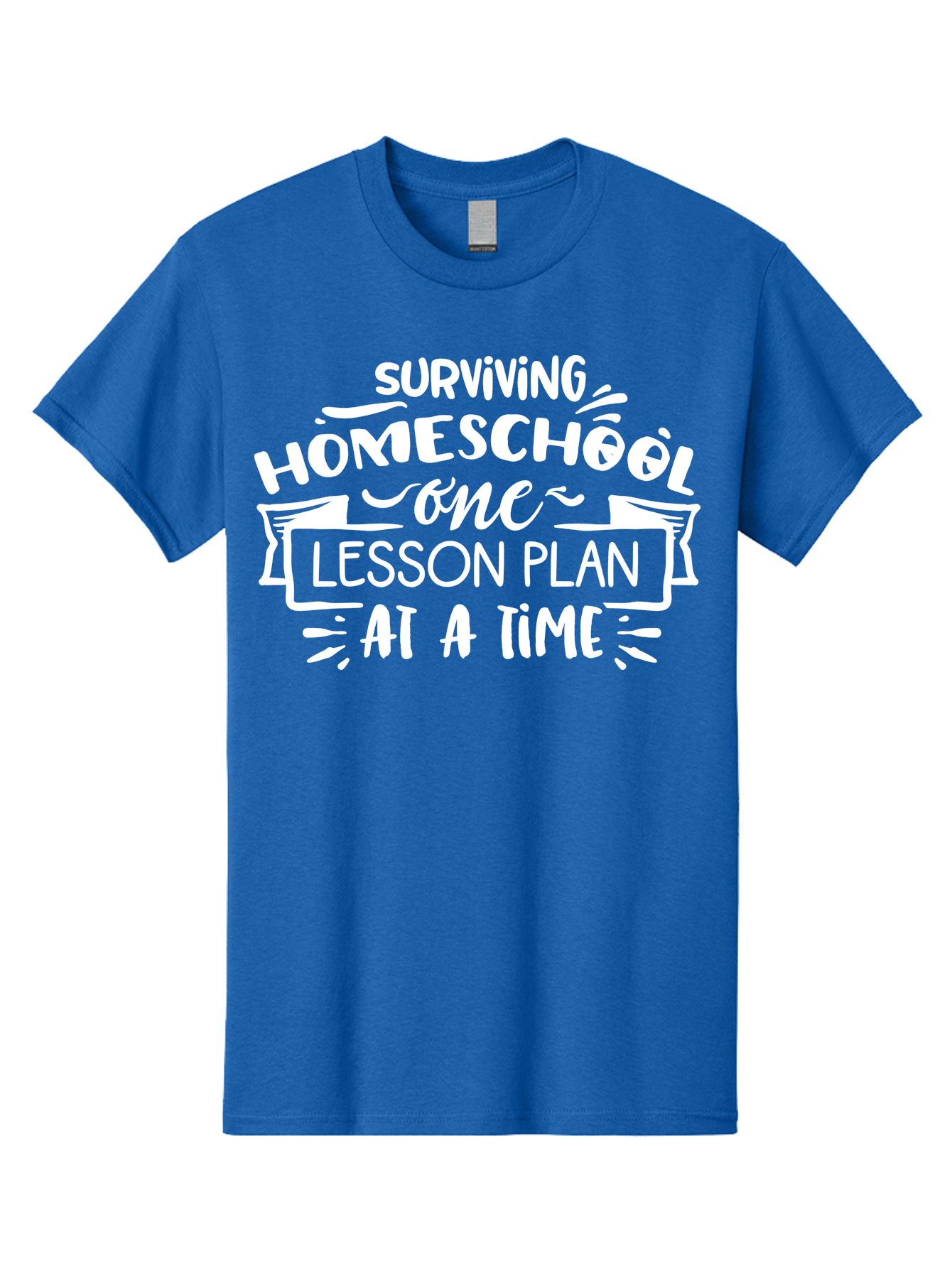 Surviving-Homeschool-7 Men'S Graphic Tee, 100% Cotton, Comfortable Casual Summer Wear, Machine Washable, Homeschool Survival, Homeschooling, Lesson Planning, Education, Teaching, Parenting, Humorous Quote, Inspirational Quote, Teaching Tip Aab438