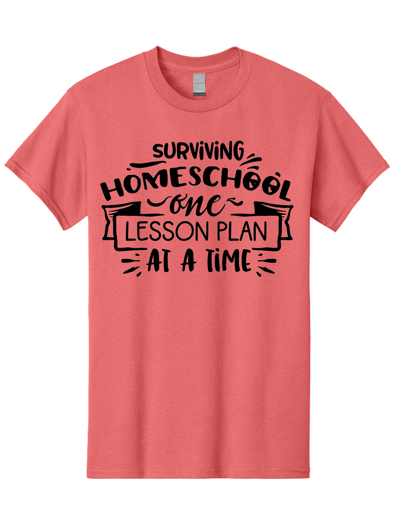 Surviving-Homeschool-8 Men'S Graphic Tee, 100% Cotton, Comfortable Casual Summer Wear, Machine Washable, Homeschool Survival, Lesson Planning, Education Humor, Teaching Tips, Parenting Advice, School Life, Funny Quotes Aab439