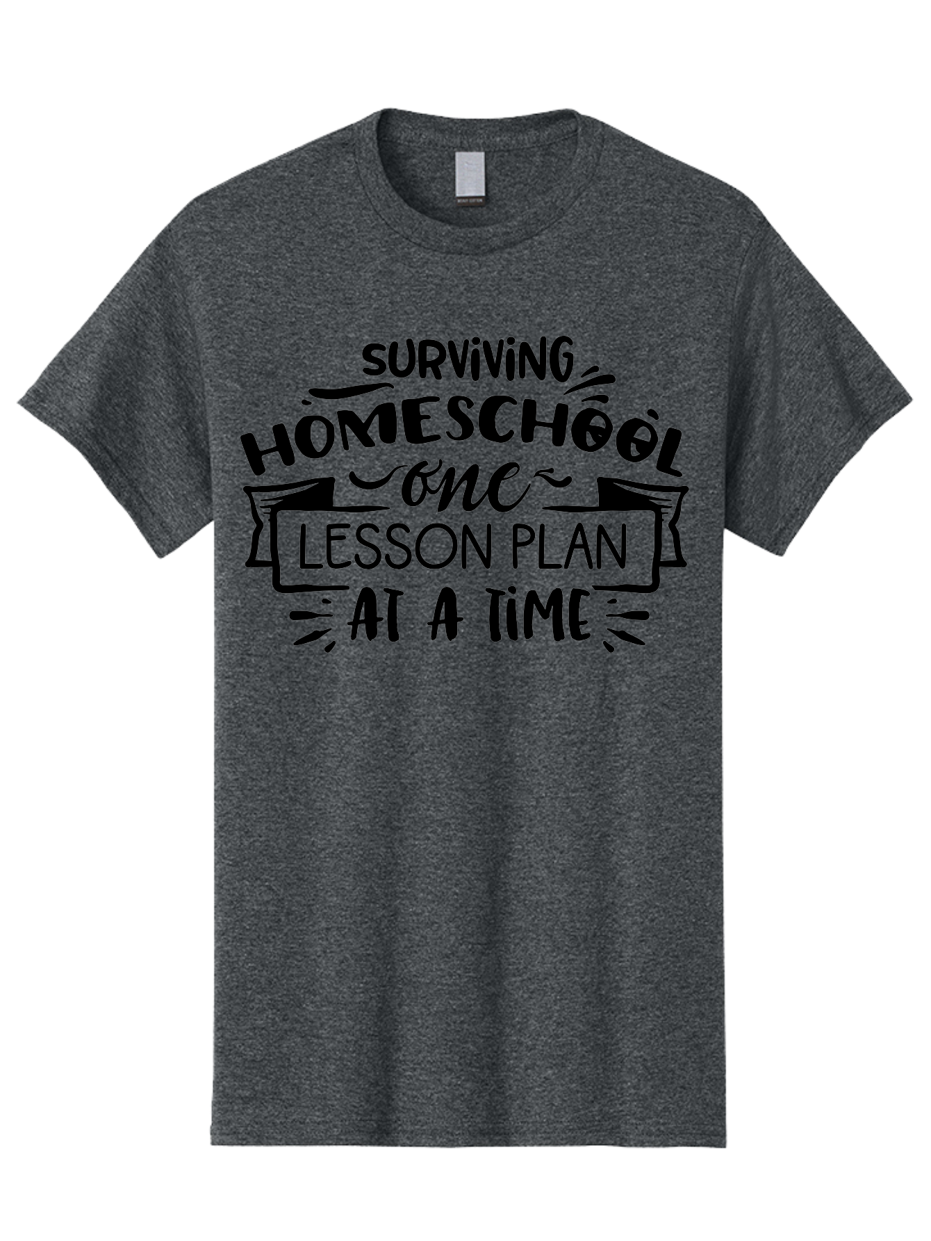 Surviving-Homeschool-8 Men'S Graphic Tee, 100% Cotton, Comfortable Casual Summer Wear, Machine Washable, Homeschool Survival, Lesson Planning, Education Humor, Teaching Tips, Parenting Advice, School Life, Funny Quotes Aab439