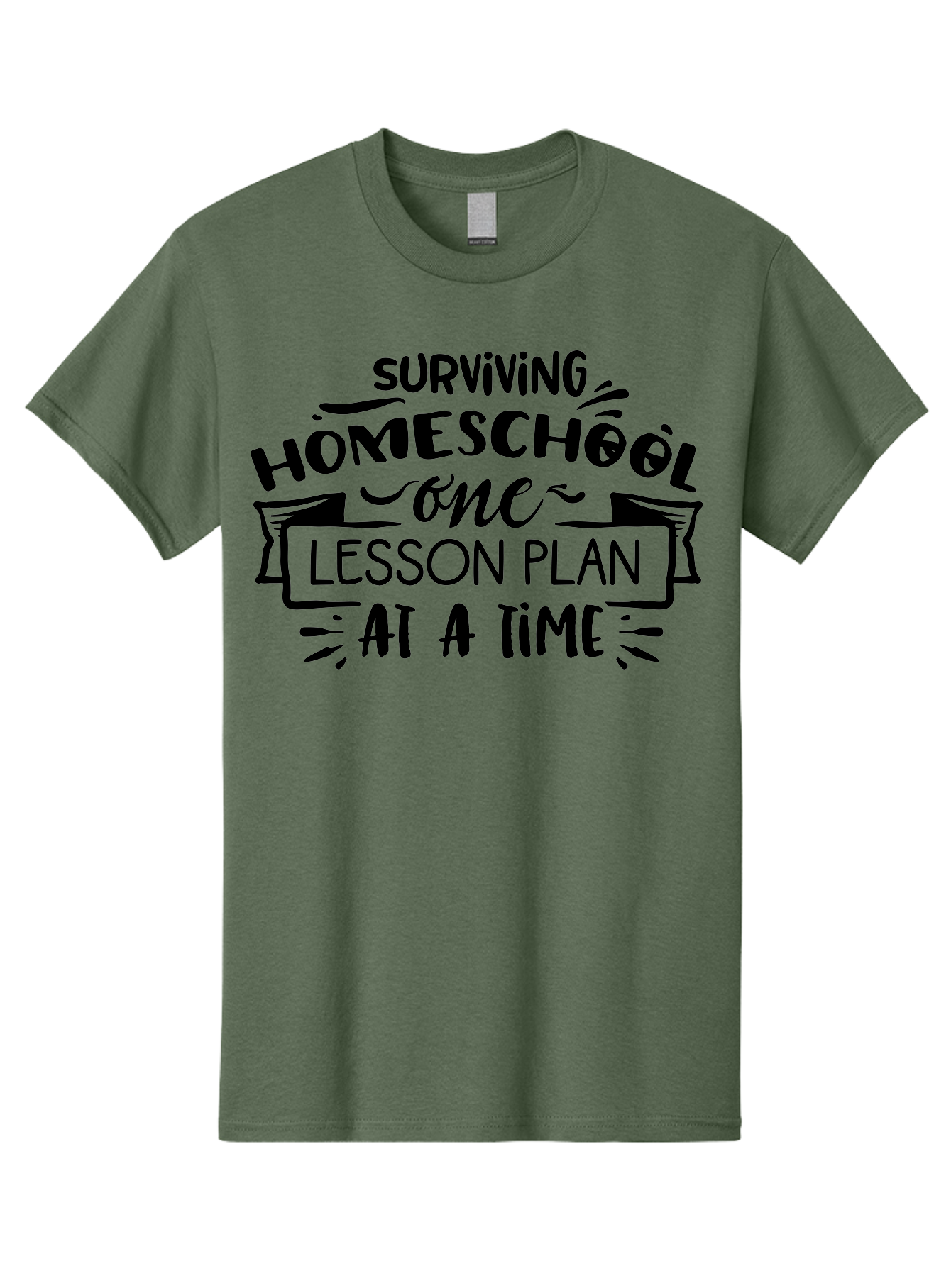 Surviving-Homeschool-8 Men'S Graphic Tee, 100% Cotton, Comfortable Casual Summer Wear, Machine Washable, Homeschool Survival, Lesson Planning, Education Humor, Teaching Tips, Parenting Advice, School Life, Funny Quotes Aab439