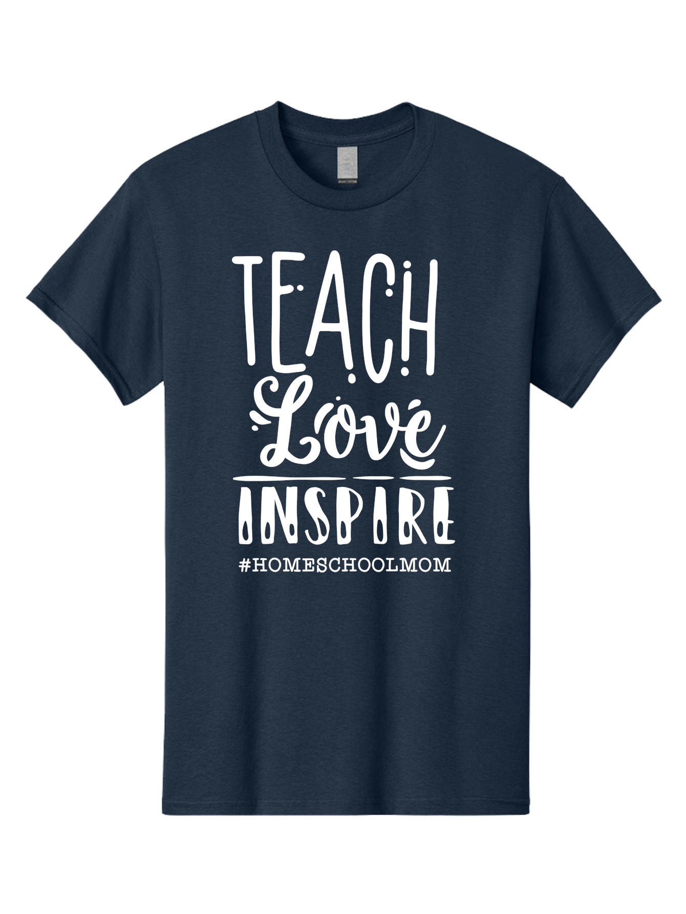 Teach-Love-Inspire-2 Men'S Graphic Tee, 100% Cotton, Comfortable Casual Summer Wear, Machine Washable, Homeschool Mom, Inspirational Quote, Teaching With Love, Homeschooling Inspiration, Motivational Phrase, Teaching Inspiration, Aab443
