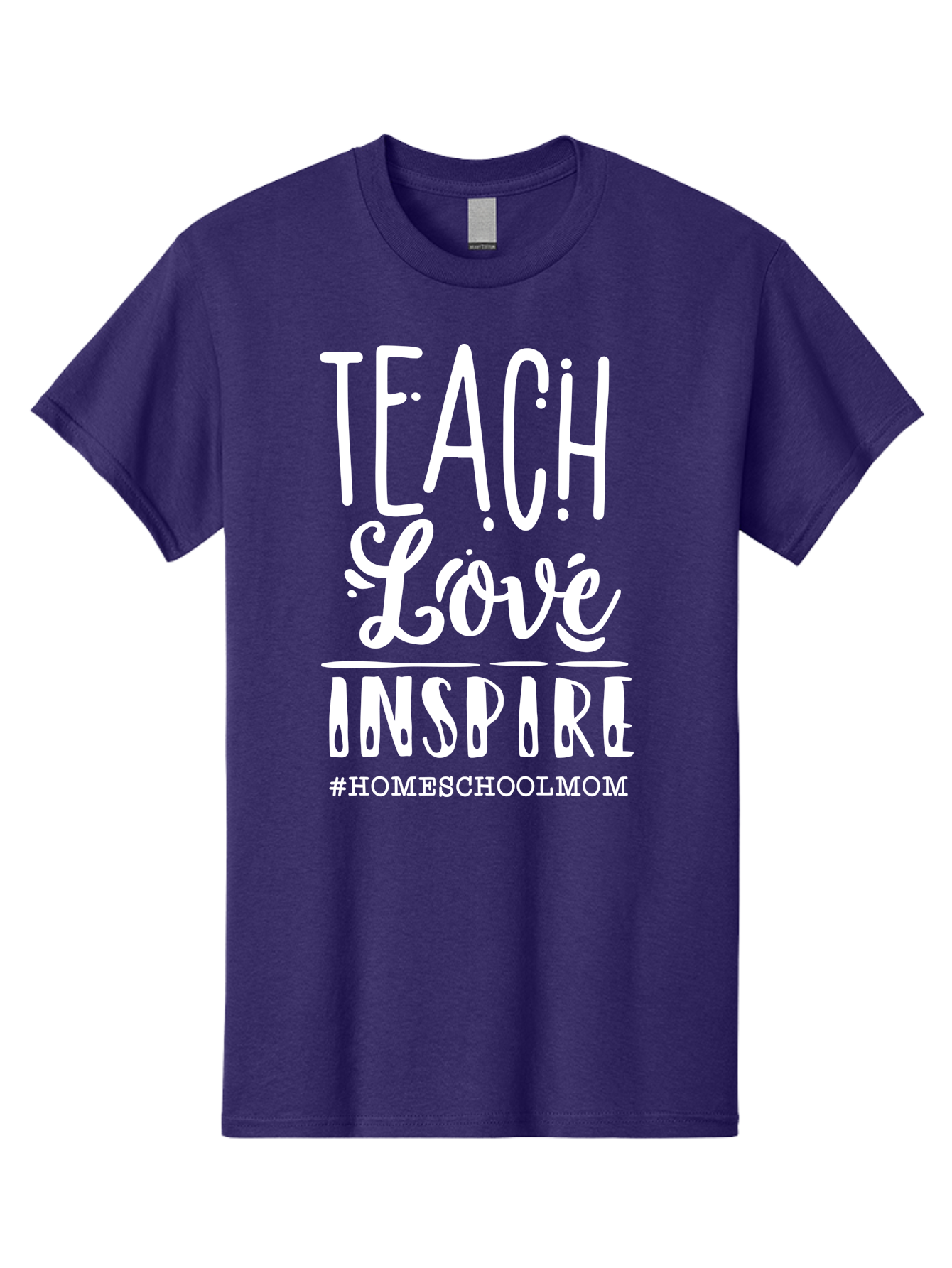 Teach-Love-Inspire-2 Men'S Graphic Tee, 100% Cotton, Comfortable Casual Summer Wear, Machine Washable, Homeschool Mom, Inspirational Quote, Teaching With Love, Homeschooling Inspiration, Motivational Phrase, Teaching Inspiration, Aab443