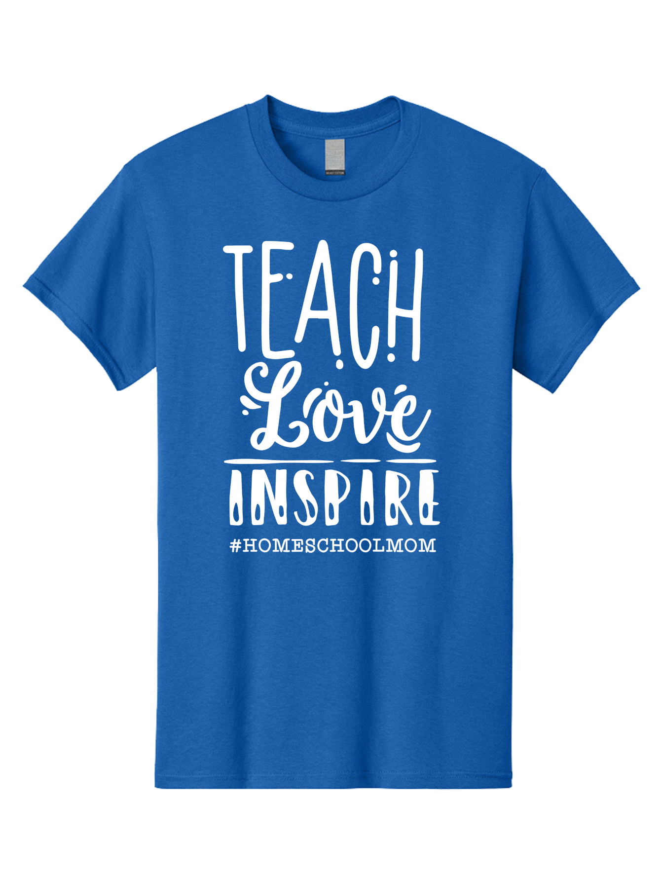 Teach-Love-Inspire-2 Men'S Graphic Tee, 100% Cotton, Comfortable Casual Summer Wear, Machine Washable, Homeschool Mom, Inspirational Quote, Teaching With Love, Homeschooling Inspiration, Motivational Phrase, Teaching Inspiration, Aab443