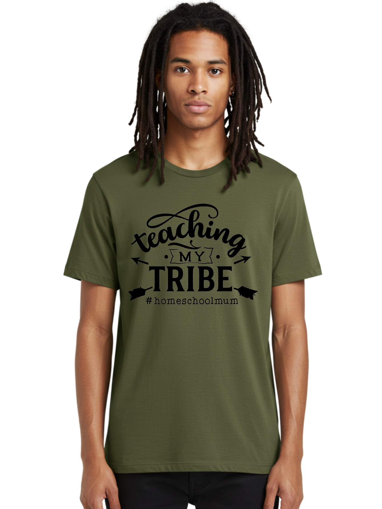 Teaching-My-Tribe-1 Men'S Graphic Tee, 100% Cotton, Comfortable Casual Summer Wear, Machine Washable, Homeschooling Mom, Teaching With Love, Homeschooling Community, Proud Parent, Education At Home, Teaching Tribe Aab446