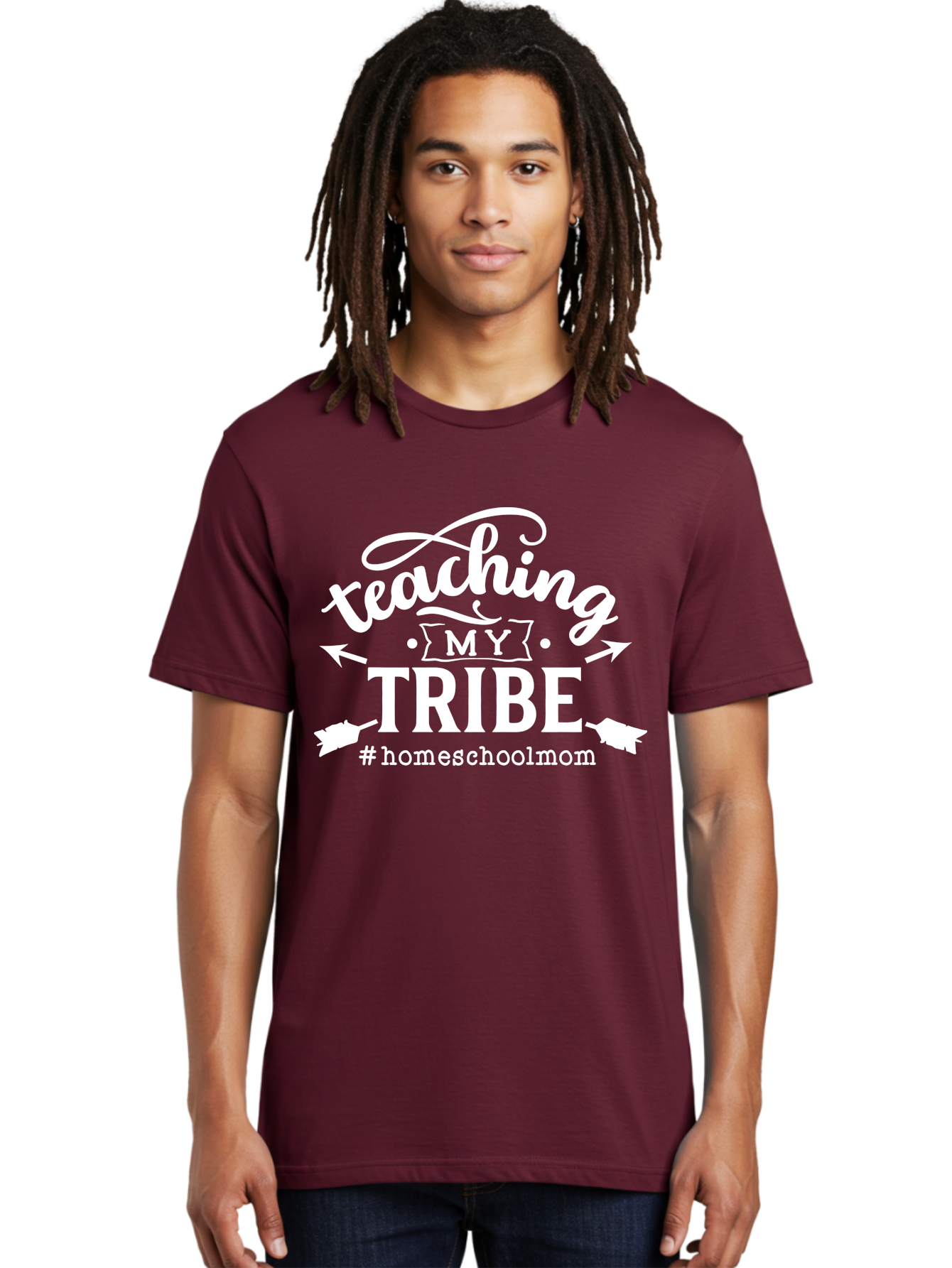 Teaching-My-Tribe-2 Men'S Graphic Tee, 100% Cotton, Comfortable Casual Summer Wear, Machine Washable, Homeschool Mom, Teaching My Tribe, Homeschooling, Parenting, Education, Family Learning, Custom Apparel, Inspirational Quote, Aab447