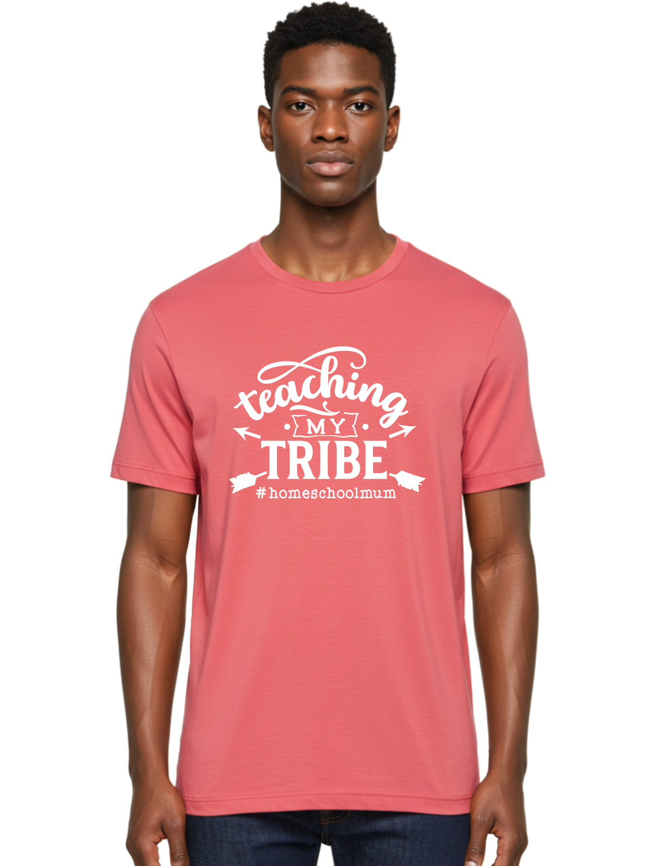Teaching-My-Tribe Men'S Graphic Tee, 100% Cotton, Comfortable Casual Summer Wear, Machine Washable, Homeschool Mom, Teaching My Tribe, Homeschooling, Parenting, Education, Learning At Home, Family Bonding, #Homeschoolmum Aab449