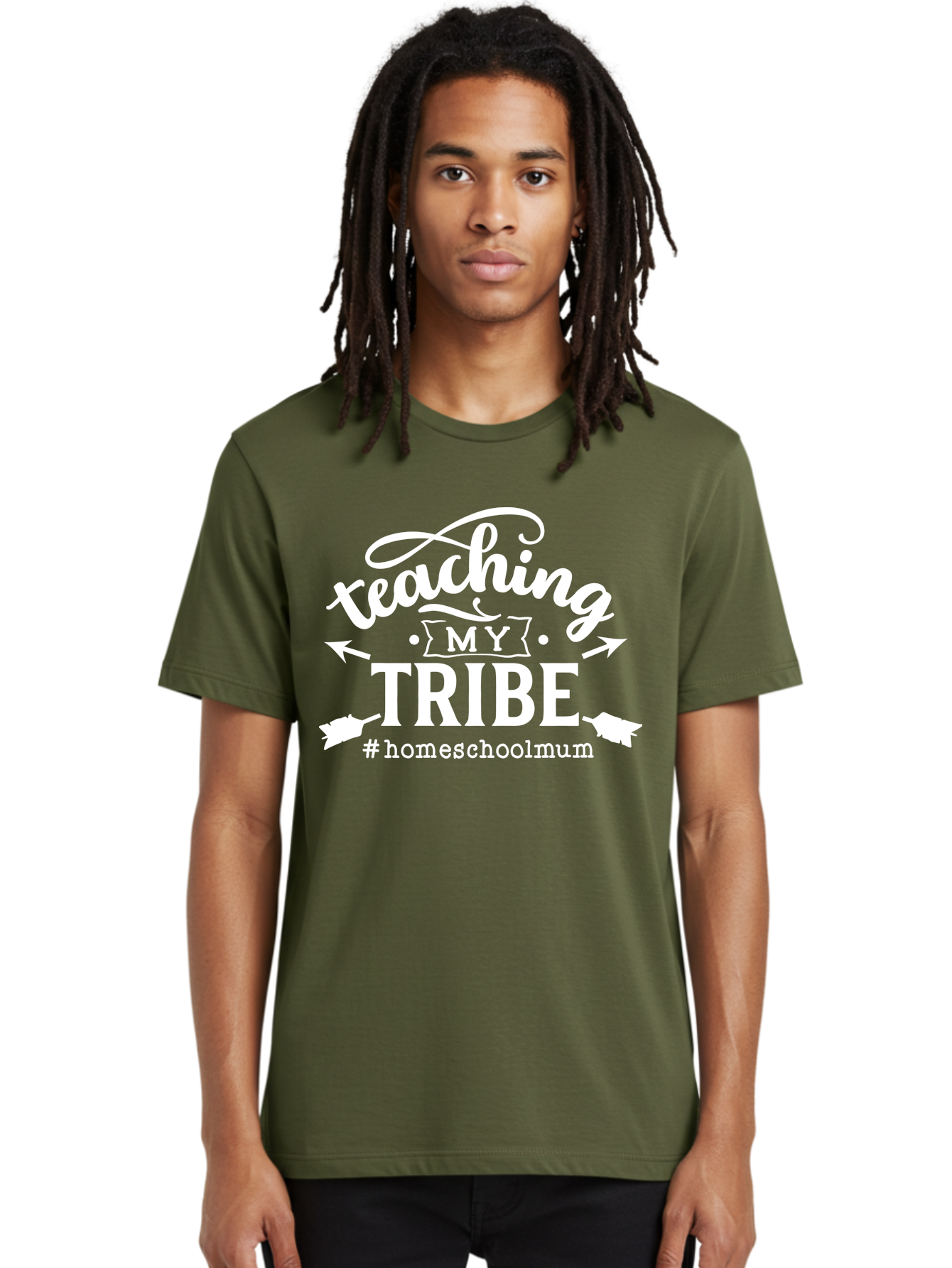 Teaching-My-Tribe Men'S Graphic Tee, 100% Cotton, Comfortable Casual Summer Wear, Machine Washable, Homeschool Mom, Teaching My Tribe, Homeschooling, Parenting, Education, Learning At Home, Family Bonding, #Homeschoolmum Aab449