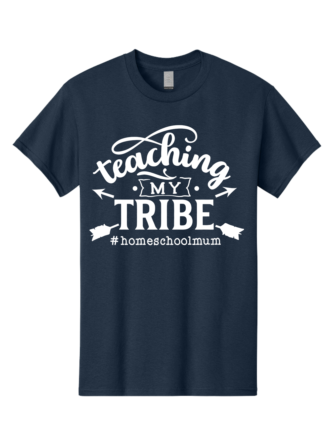Teaching-My-Tribe Men'S Graphic Tee, 100% Cotton, Comfortable Casual Summer Wear, Machine Washable, Homeschool Mom, Teaching My Tribe, Homeschooling, Parenting, Education, Learning At Home, Family Bonding, #Homeschoolmum Aab449
