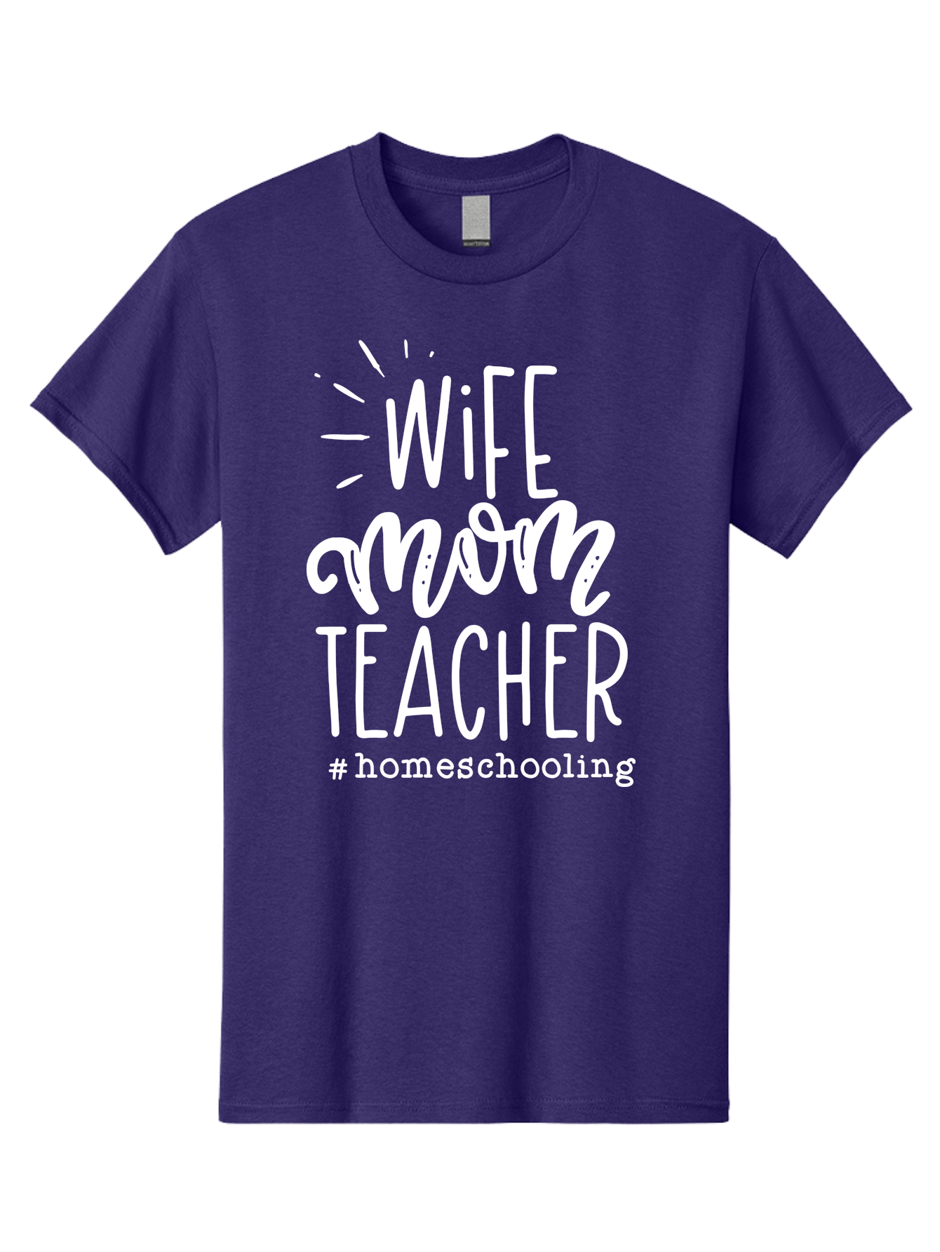 Wife-Mom-Teacher-Homeschooling Men'S Graphic Tee, 100% Cotton, Comfortable Casual Summer Wear, Machine Washable, Homeschooling Mom, Wife And Mother, Teacher Inspiration, Homeschooling Lifestyle, Parenting Goals, Mom Life, Teacher Life Aab457