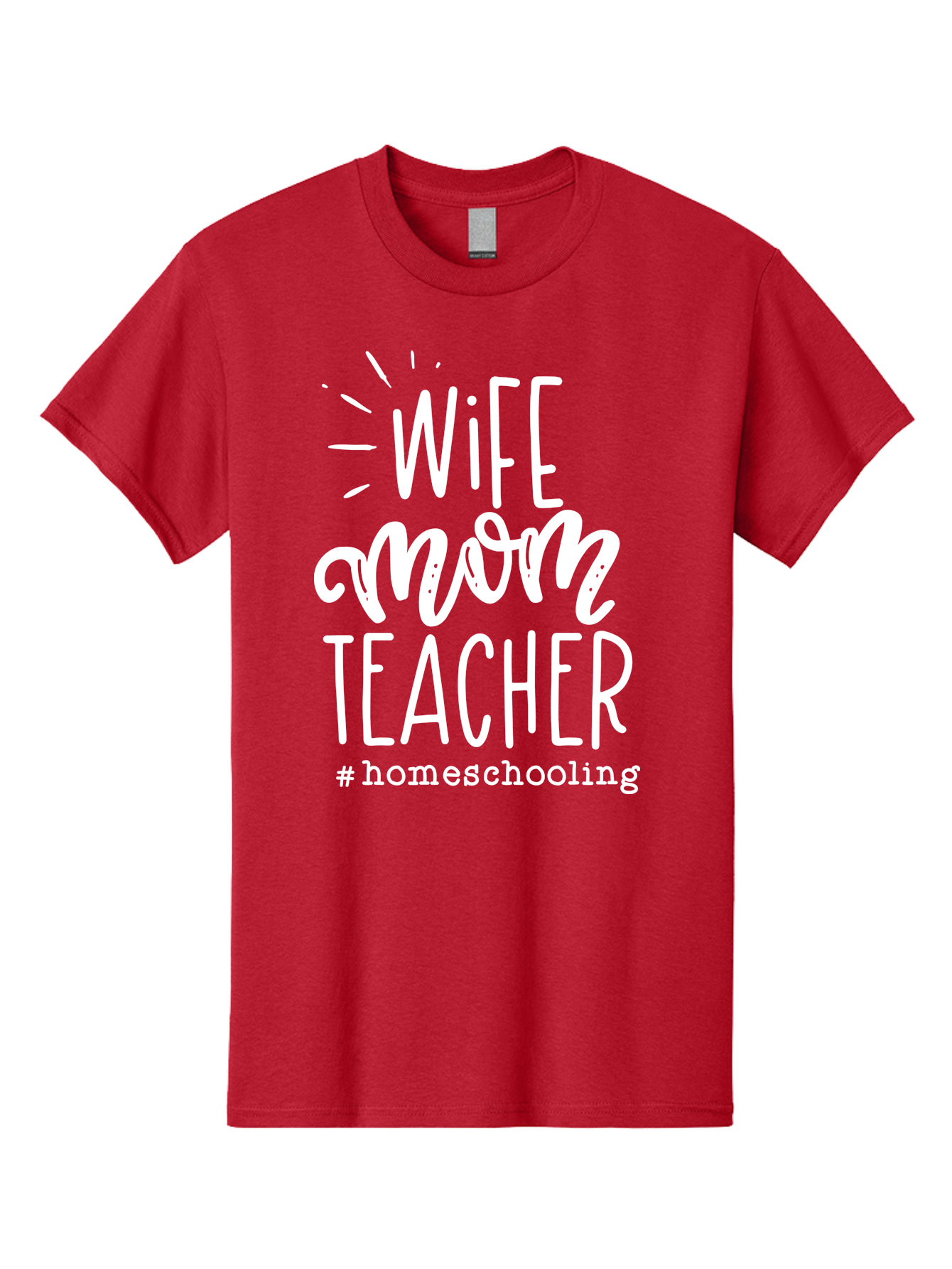 Wife-Mom-Teacher-Homeschooling Men'S Graphic Tee, 100% Cotton, Comfortable Casual Summer Wear, Machine Washable, Homeschooling Mom, Wife And Mother, Teacher Inspiration, Homeschooling Lifestyle, Parenting Goals, Mom Life, Teacher Life Aab457