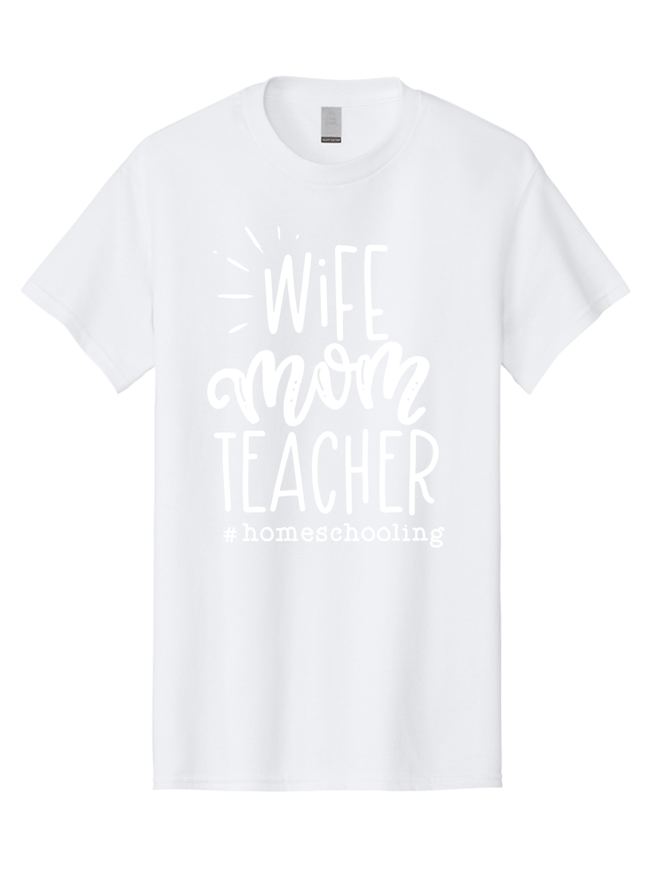 Wife-Mom-Teacher-Homeschooling Men'S Graphic Tee, 100% Cotton, Comfortable Casual Summer Wear, Machine Washable, Homeschooling Mom, Wife And Mother, Teacher Inspiration, Homeschooling Lifestyle, Parenting Goals, Mom Life, Teacher Life Aab457