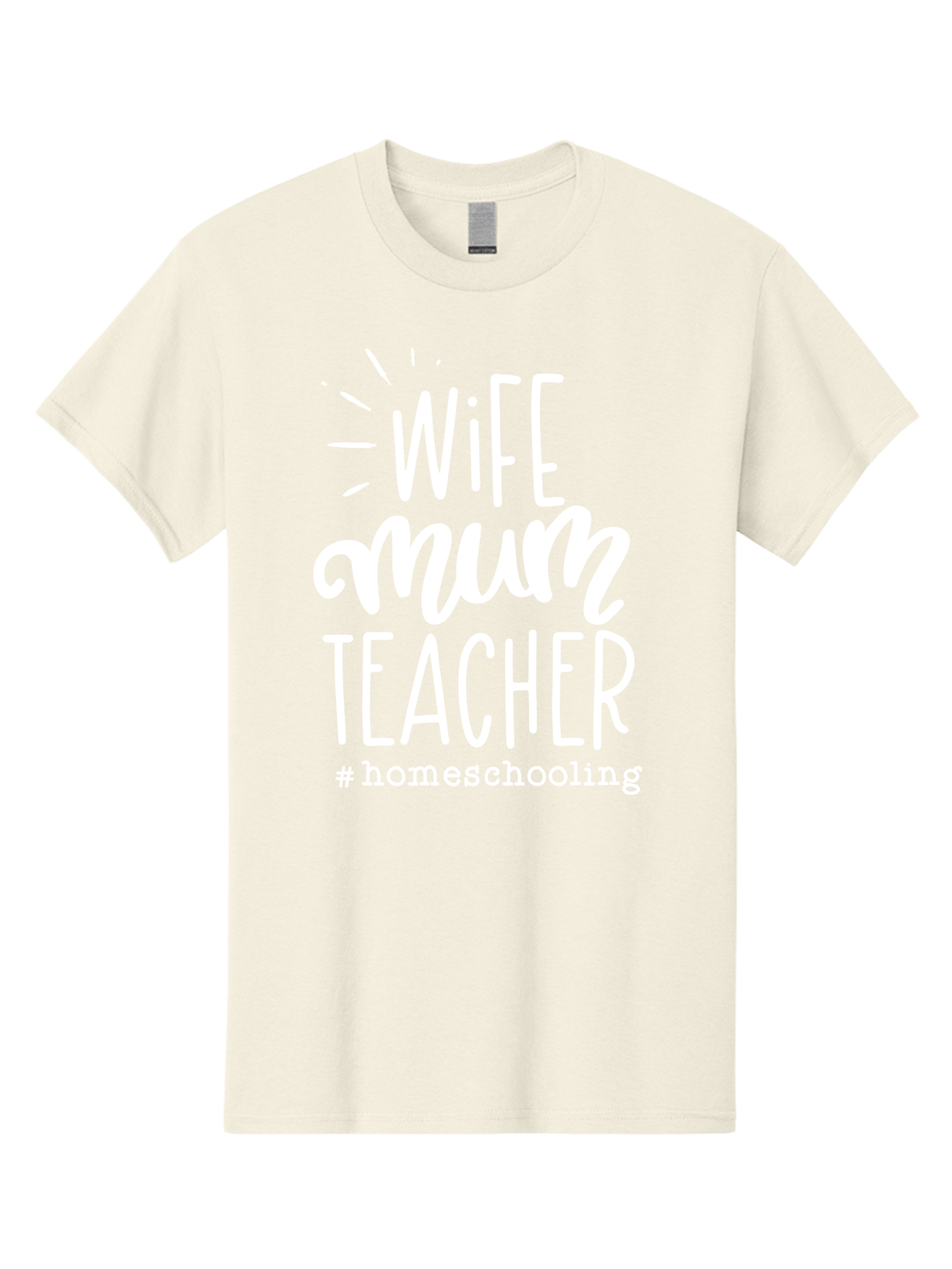 Wife-Mum-Teacher-Homeschooling Men'S Graphic Tee, 100% Cotton, Comfortable Casual Summer Wear, Machine Washable, Wife, Mum, Teacher, Homeschooling, Family Roles, Teaching At Home, Modern Parenting, Family Values Aab458