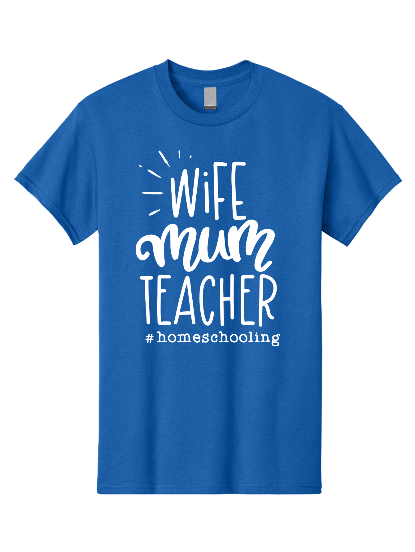 Wife-Mum-Teacher-Homeschooling Men'S Graphic Tee, 100% Cotton, Comfortable Casual Summer Wear, Machine Washable, Wife, Mum, Teacher, Homeschooling, Family Roles, Teaching At Home, Modern Parenting, Family Values Aab458