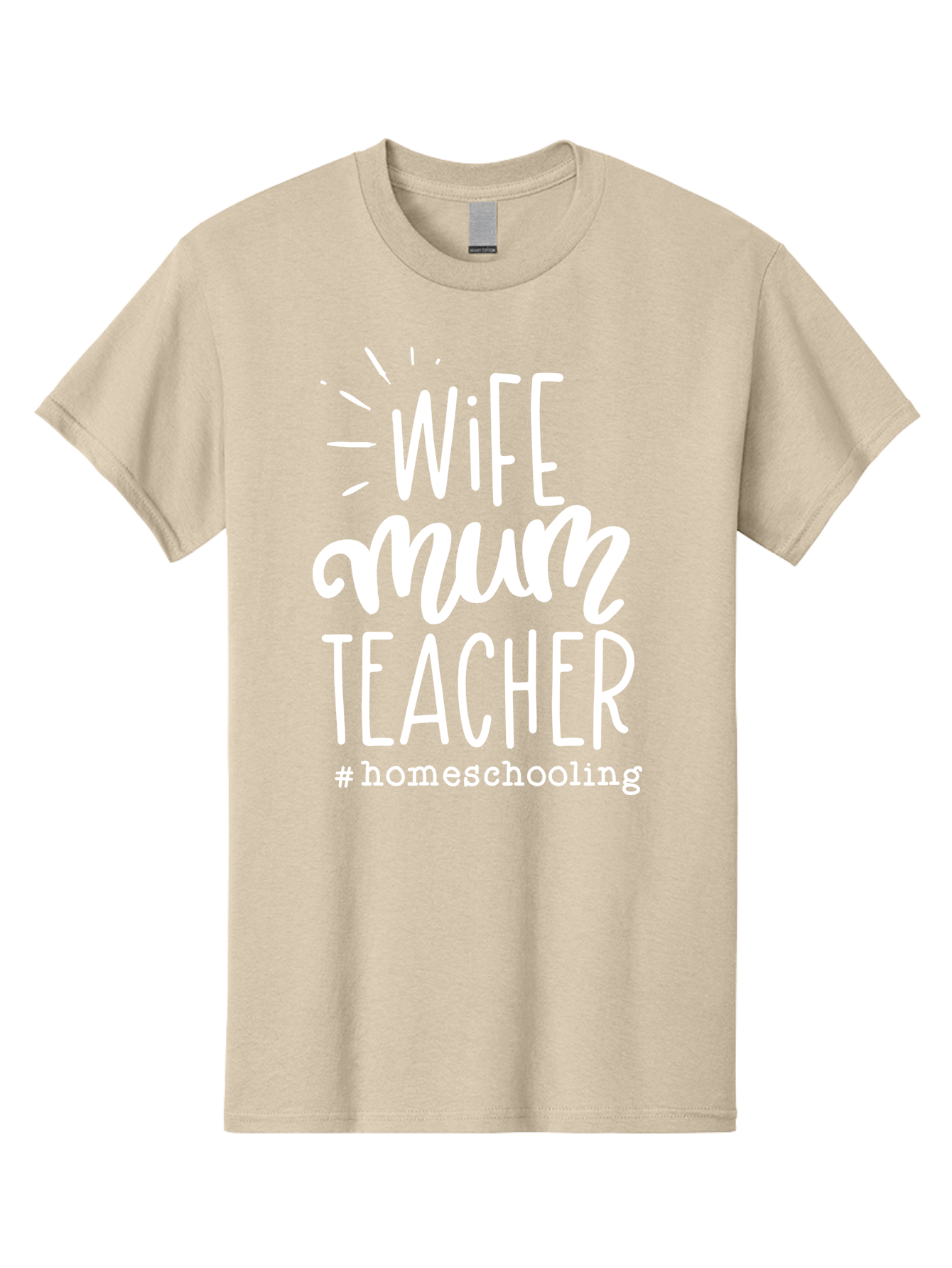 Wife-Mum-Teacher-Homeschooling Men'S Graphic Tee, 100% Cotton, Comfortable Casual Summer Wear, Machine Washable, Wife, Mum, Teacher, Homeschooling, Family Roles, Teaching At Home, Modern Parenting, Family Values Aab458