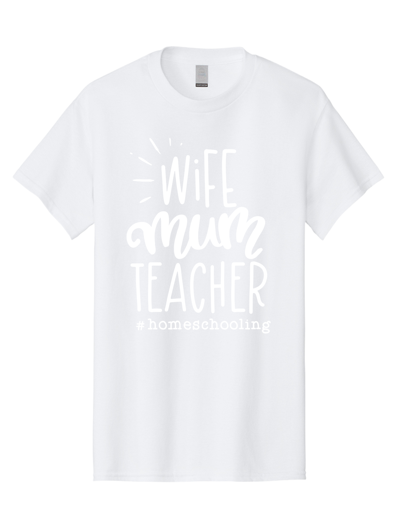 Wife-Mum-Teacher-Homeschooling Men'S Graphic Tee, 100% Cotton, Comfortable Casual Summer Wear, Machine Washable, Wife, Mum, Teacher, Homeschooling, Family Roles, Teaching At Home, Modern Parenting, Family Values Aab458