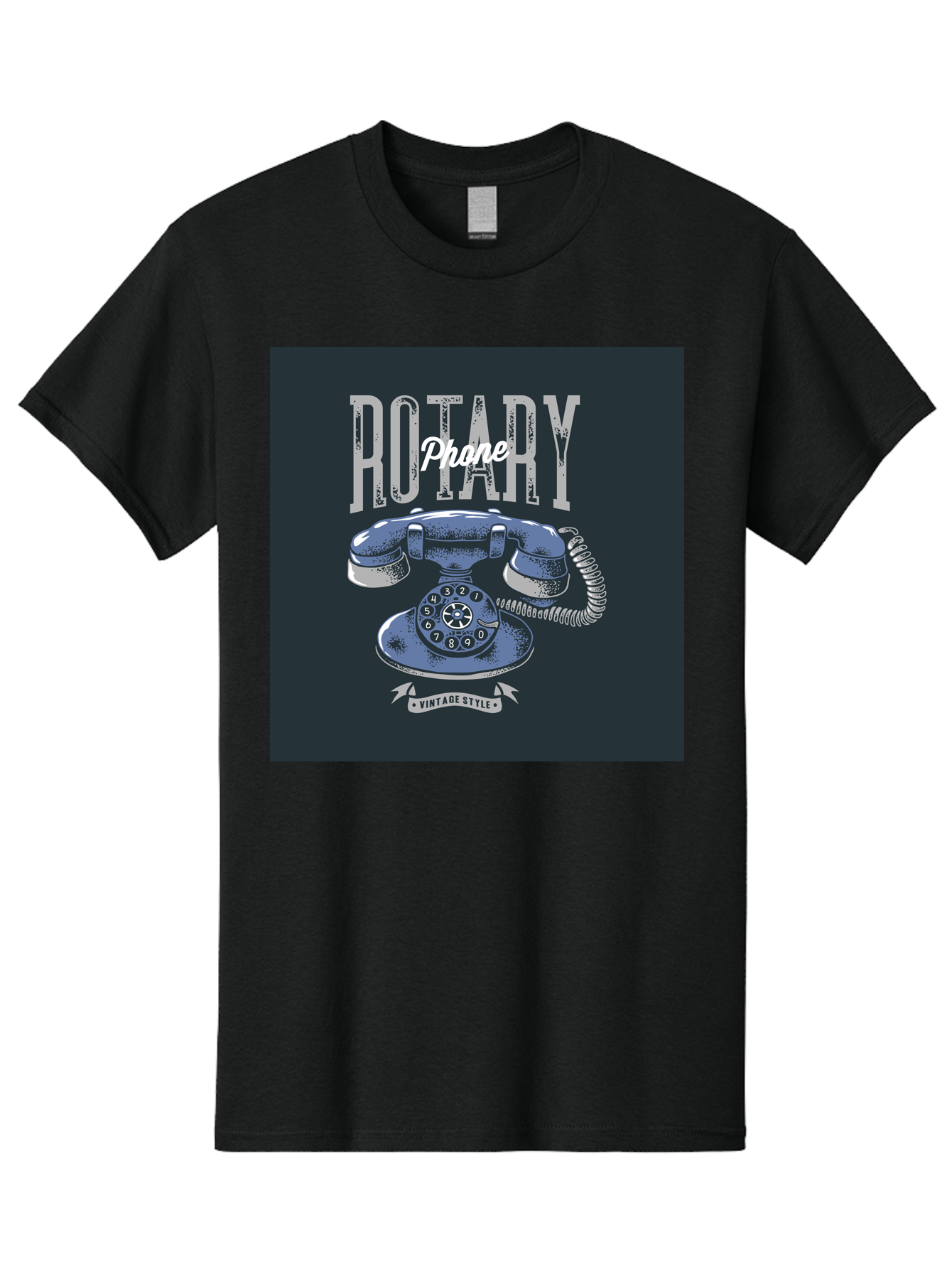Rotary-Phone Men'S Graphic Tee, 100% Cotton, Comfortable Casual Summer Wear, Machine Washable, Vintage Rotary Phone, Retro Telephone, Classic Communication, Nostalgic Device, Antique Technology, Vintage Style, Retro Design, Old Fashioned Phone Aab477