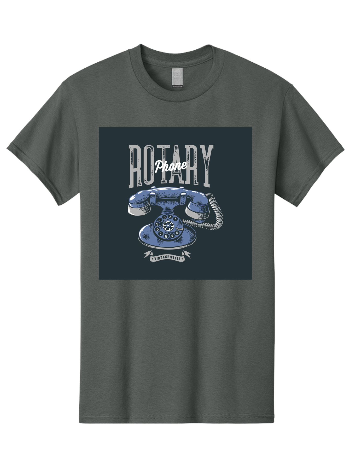 Rotary-Phone Men'S Graphic Tee, 100% Cotton, Comfortable Casual Summer Wear, Machine Washable, Vintage Rotary Phone, Retro Telephone, Classic Communication, Nostalgic Device, Antique Technology, Vintage Style, Retro Design, Old Fashioned Phone Aab477