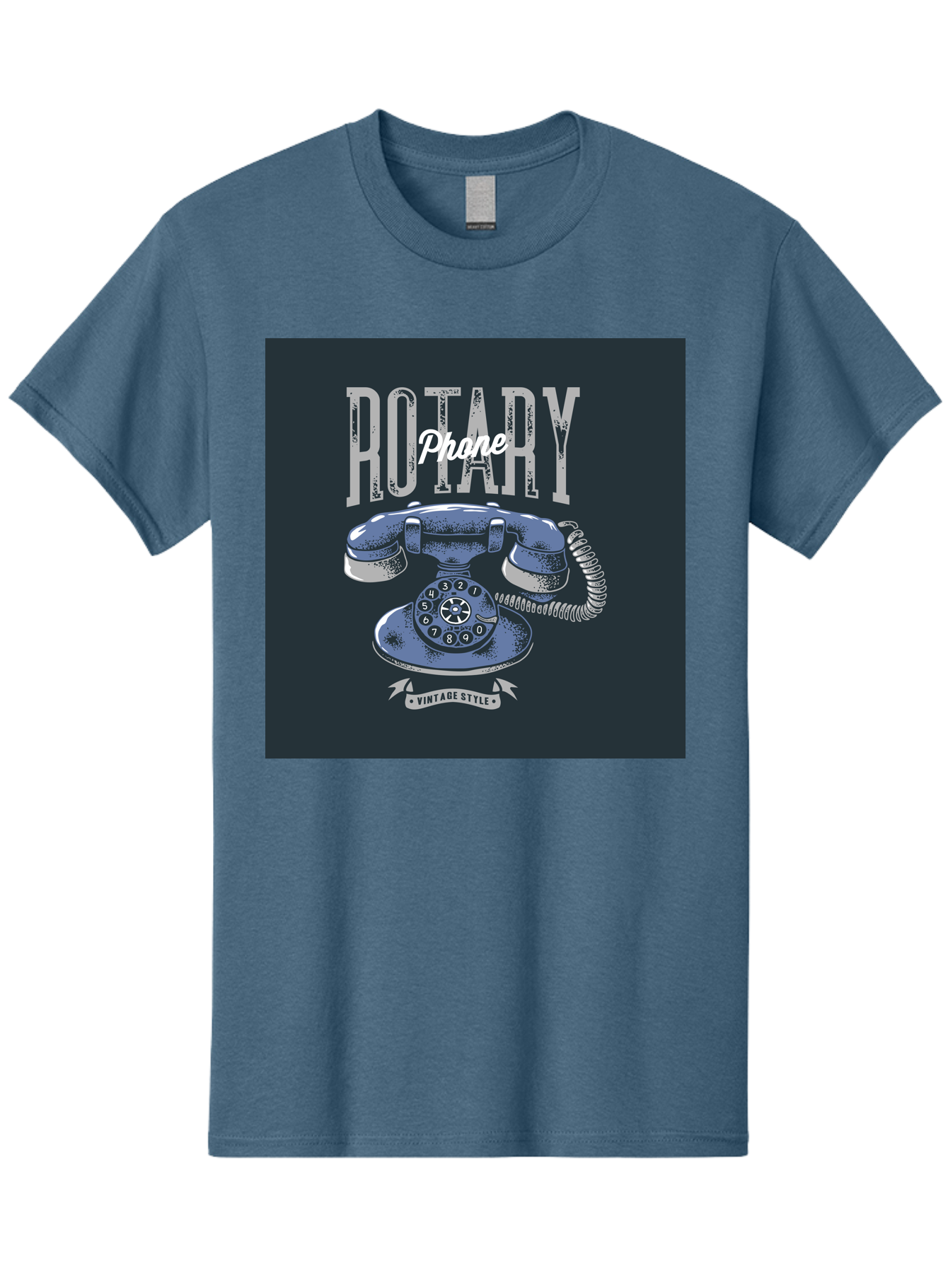 Rotary-Phone Men'S Graphic Tee, 100% Cotton, Comfortable Casual Summer Wear, Machine Washable, Vintage Rotary Phone, Retro Telephone, Classic Communication, Nostalgic Device, Antique Technology, Vintage Style, Retro Design, Old Fashioned Phone Aab477