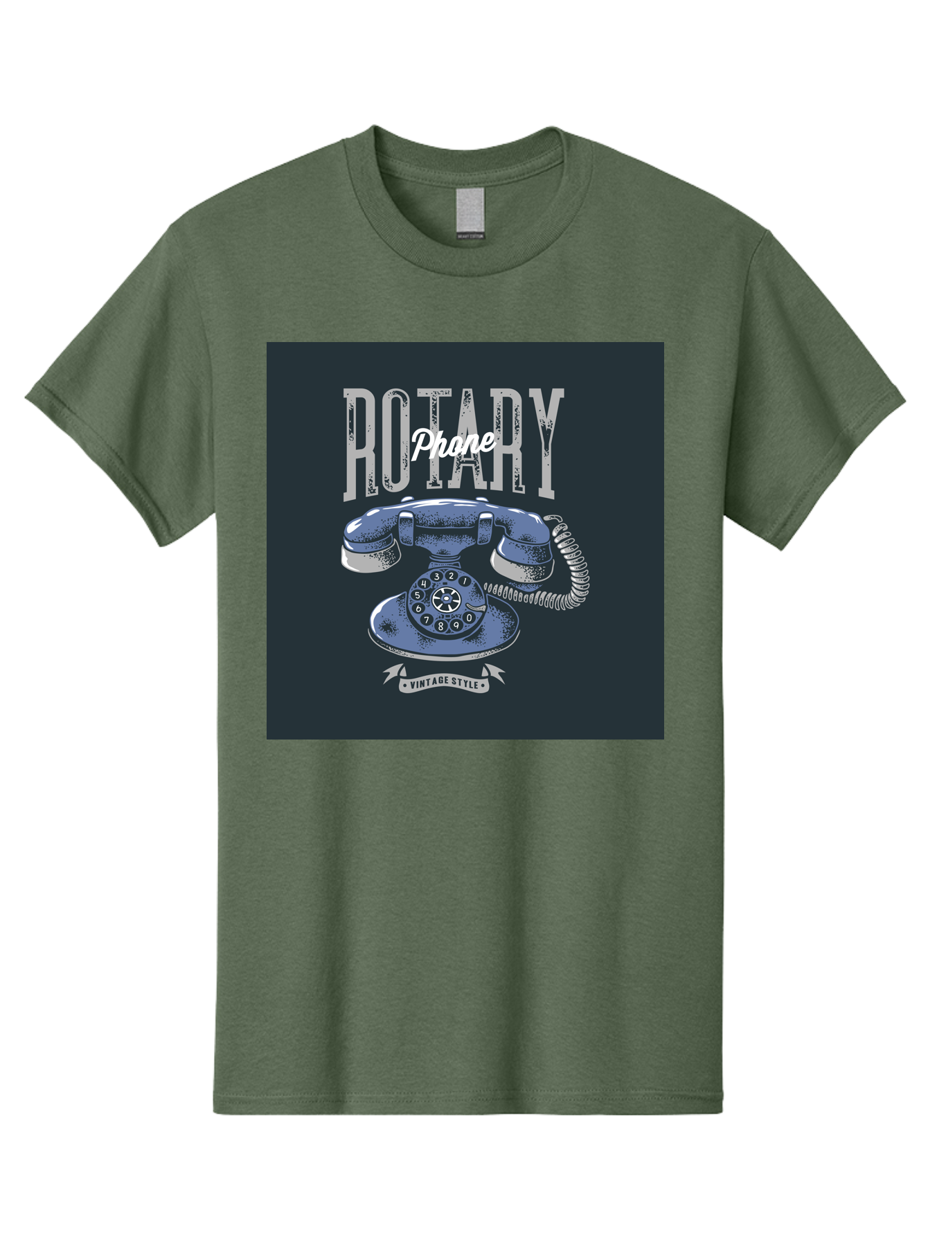 Rotary-Phone Men'S Graphic Tee, 100% Cotton, Comfortable Casual Summer Wear, Machine Washable, Vintage Rotary Phone, Retro Telephone, Classic Communication, Nostalgic Device, Antique Technology, Vintage Style, Retro Design, Old Fashioned Phone Aab477