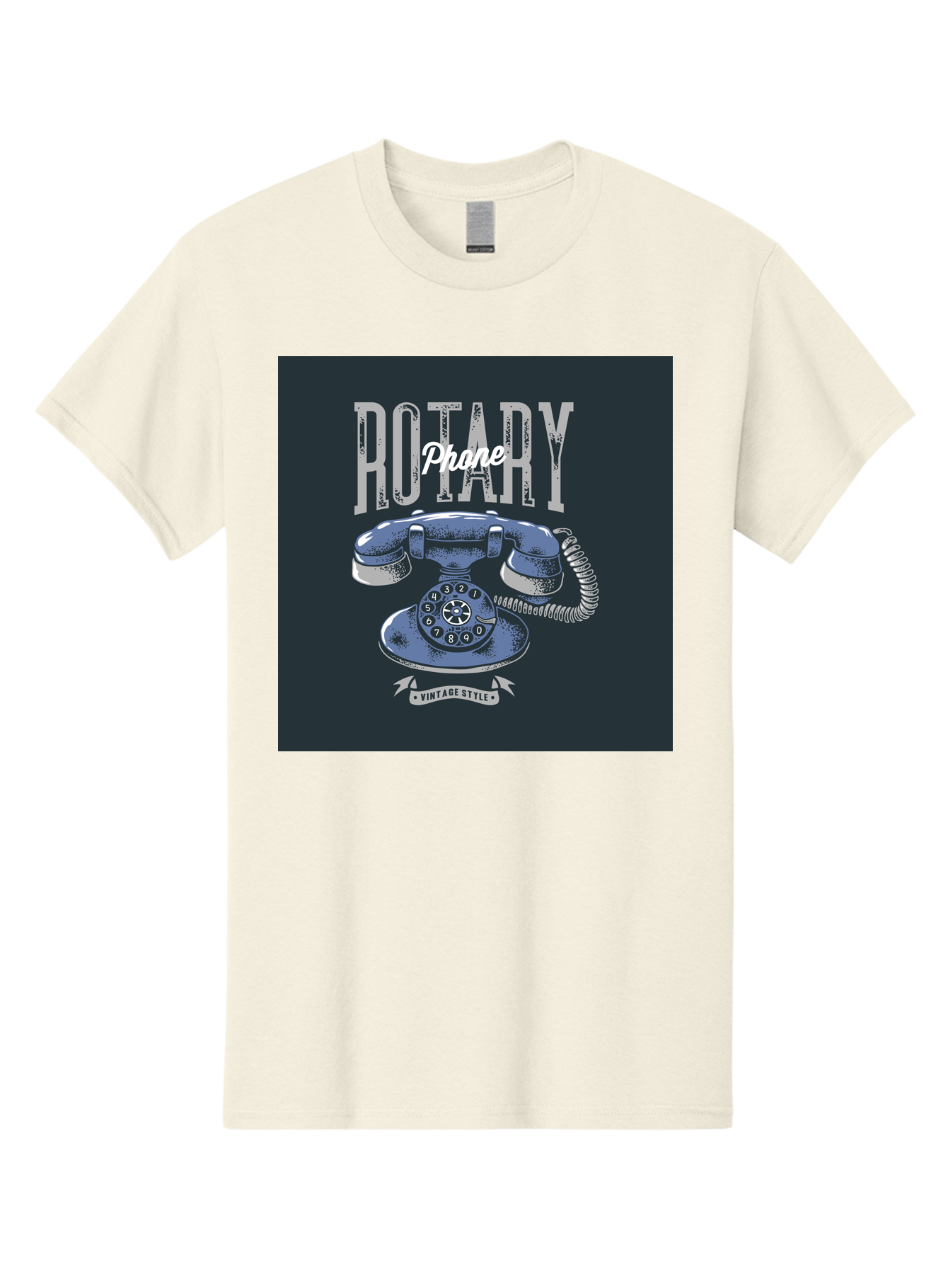 Rotary-Phone Men'S Graphic Tee, 100% Cotton, Comfortable Casual Summer Wear, Machine Washable, Vintage Rotary Phone, Retro Telephone, Classic Communication, Nostalgic Device, Antique Technology, Vintage Style, Retro Design, Old Fashioned Phone Aab477