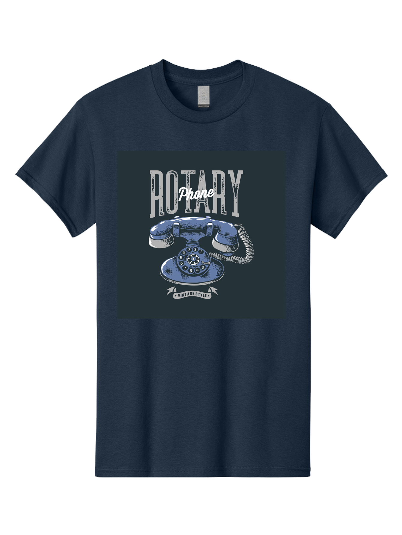 Rotary-Phone Men'S Graphic Tee, 100% Cotton, Comfortable Casual Summer Wear, Machine Washable, Vintage Rotary Phone, Retro Telephone, Classic Communication, Nostalgic Device, Antique Technology, Vintage Style, Retro Design, Old Fashioned Phone Aab477