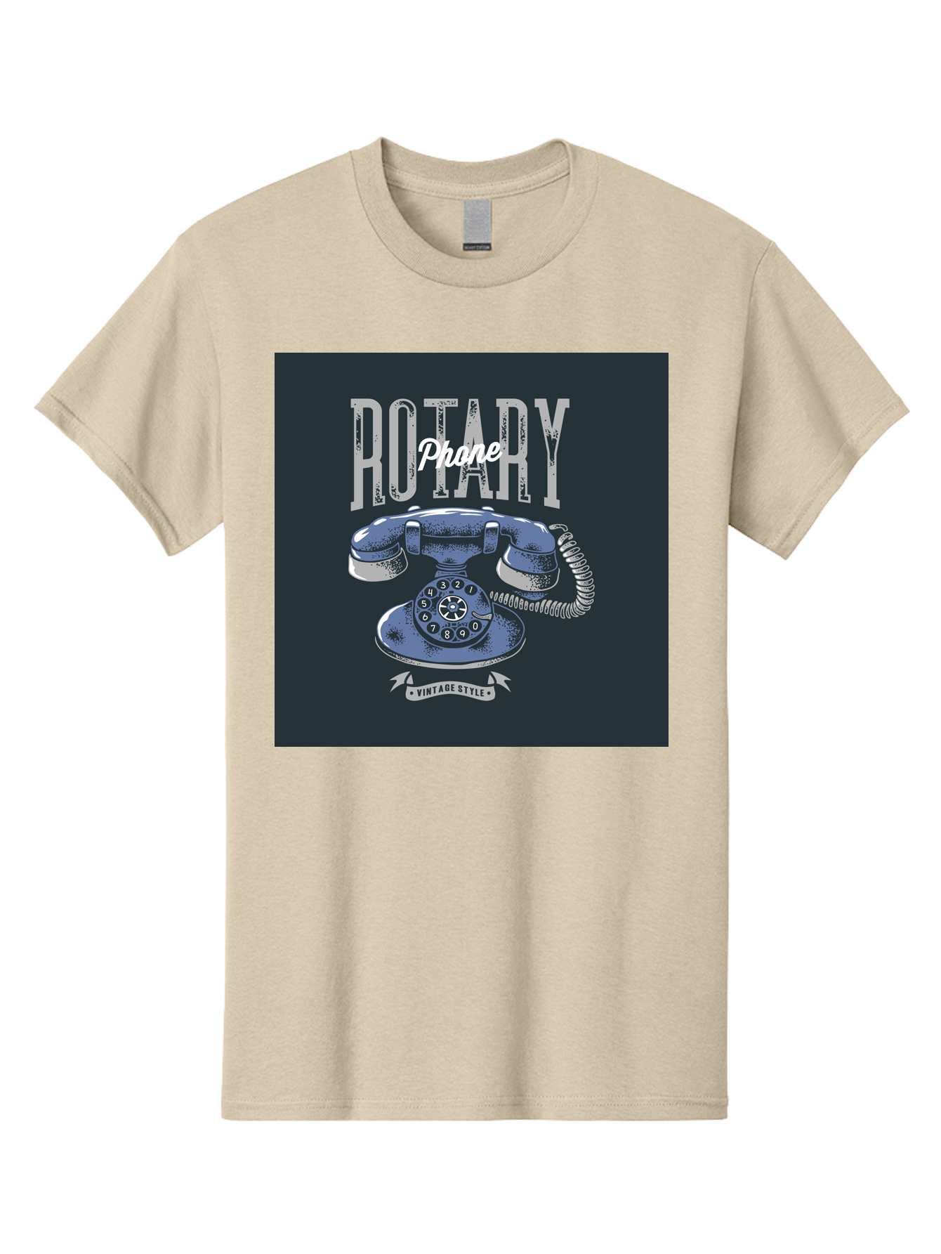 Rotary-Phone Men'S Graphic Tee, 100% Cotton, Comfortable Casual Summer Wear, Machine Washable, Vintage Rotary Phone, Retro Telephone, Classic Communication, Nostalgic Device, Antique Technology, Vintage Style, Retro Design, Old Fashioned Phone Aab477