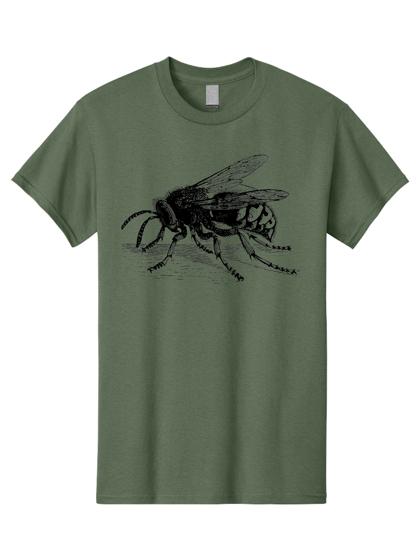 Bee-3 Men'S Graphic Tee, 100% Cotton, Comfortable Casual Summer Wear, Machine Washable, Black And White Bee Illustration, Insect Artwork, Detailed Drawing, Honey Bee, Wildlife Graphic, Vintage Style, Entomology Art, Aab500