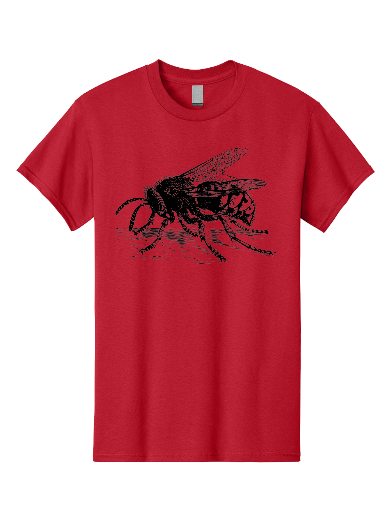 Bee-3 Men'S Graphic Tee, 100% Cotton, Comfortable Casual Summer Wear, Machine Washable, Black And White Bee Illustration, Insect Artwork, Detailed Drawing, Honey Bee, Wildlife Graphic, Vintage Style, Entomology Art, Aab500