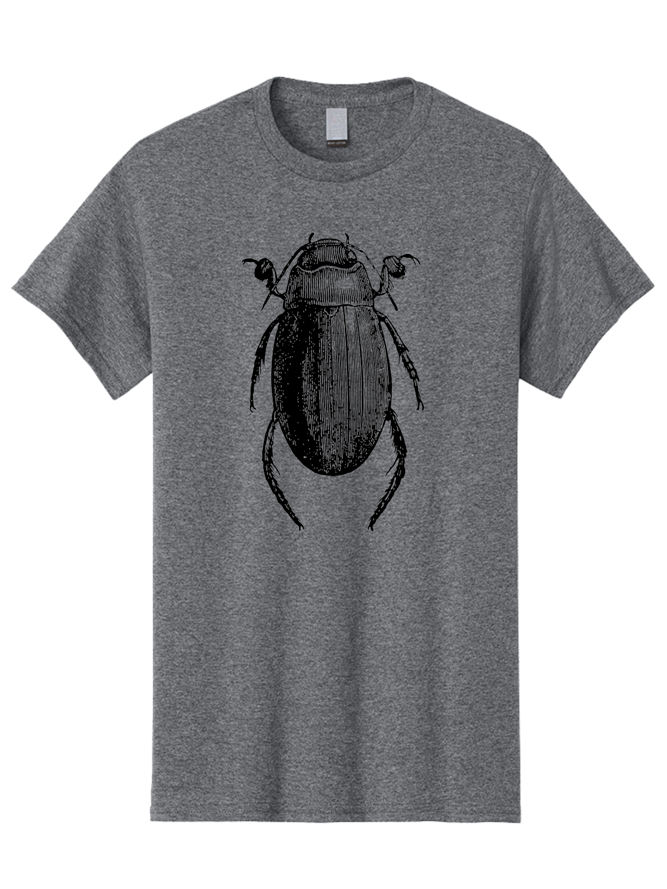 Beetle-1 Men'S Graphic Tee, 100% Cotton, Comfortable Casual Summer Wear, Machine Washable, Black Beetle Illustration, Insect Drawing, Detailed Artwork, Entomology Art, Bug Graphic, Vintage Style Aab504