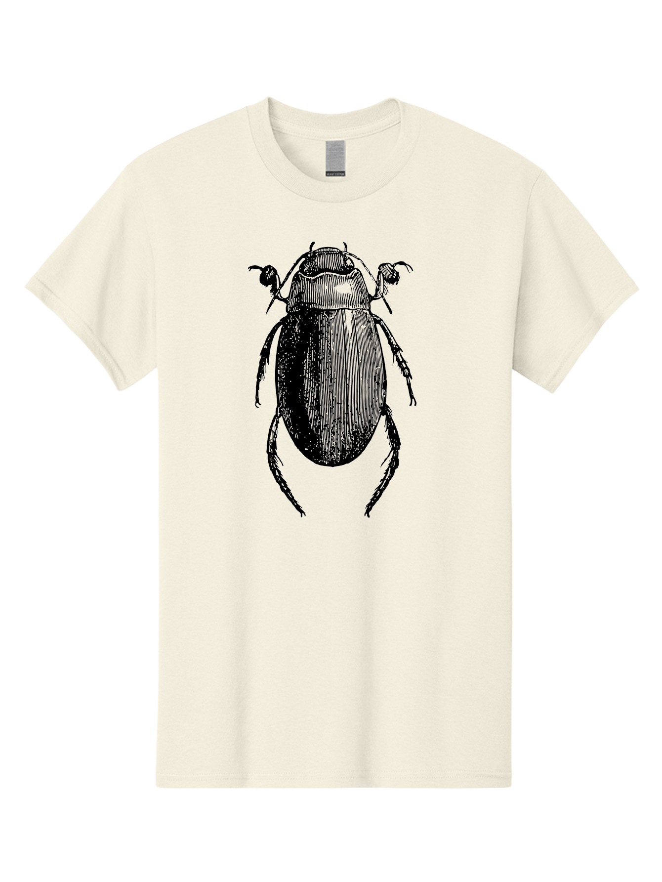 Beetle-1 Men'S Graphic Tee, 100% Cotton, Comfortable Casual Summer Wear, Machine Washable, Black Beetle Illustration, Insect Drawing, Detailed Artwork, Entomology Art, Bug Graphic, Vintage Style Aab504