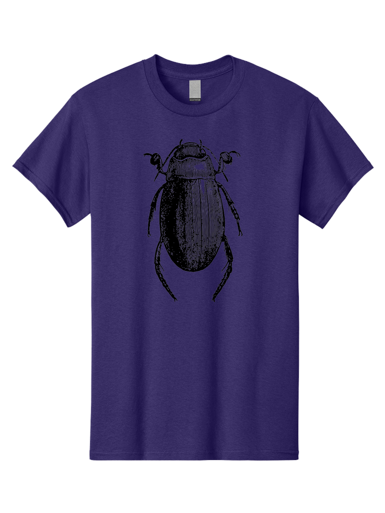 Beetle-1 Men'S Graphic Tee, 100% Cotton, Comfortable Casual Summer Wear, Machine Washable, Black Beetle Illustration, Insect Drawing, Detailed Artwork, Entomology Art, Bug Graphic, Vintage Style Aab504